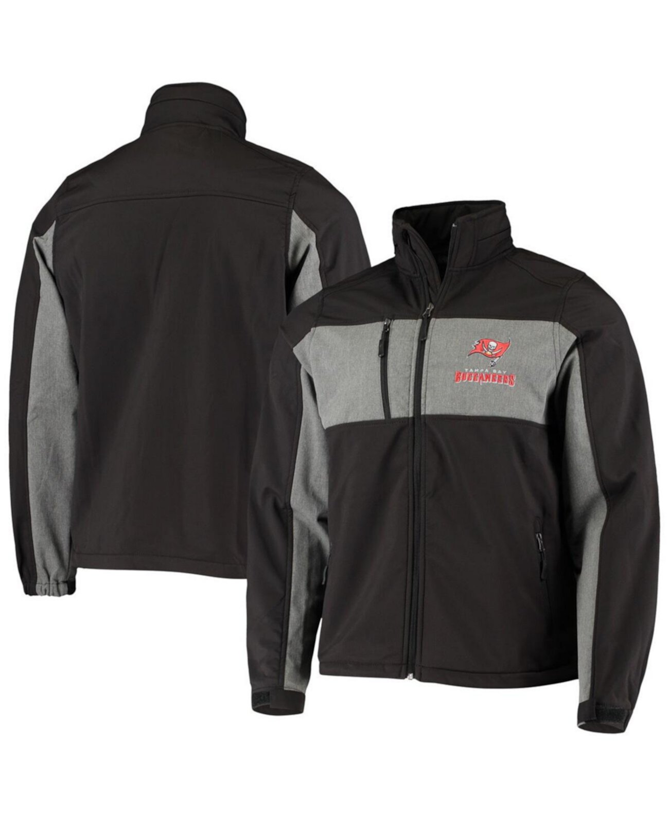 Мужская черная куртка Tampa Bay Buccaneers Circle Zephyr Softshell с полной застежкой Dunbrooke