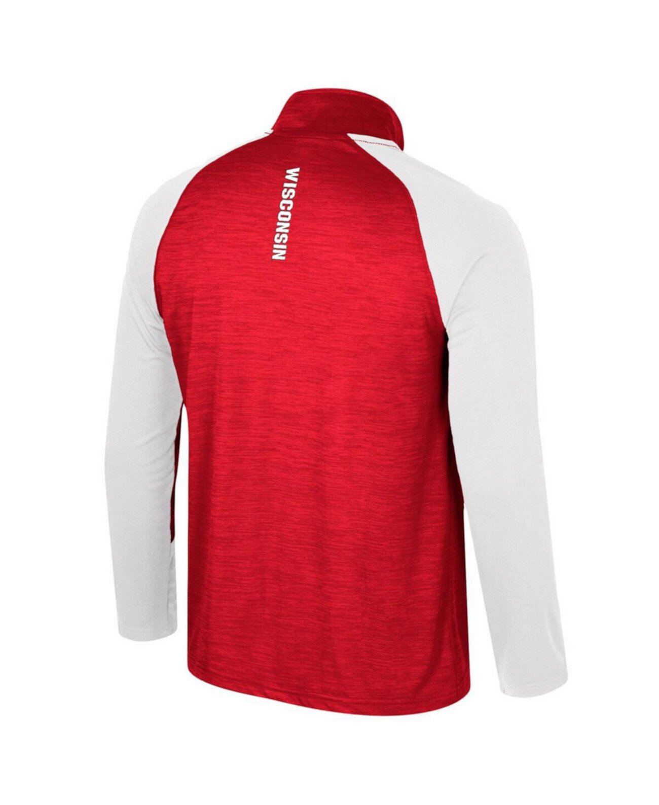 Men's Red Wisconsin Badgers Langmore Raglan Quarter-Zip Top Colosseum