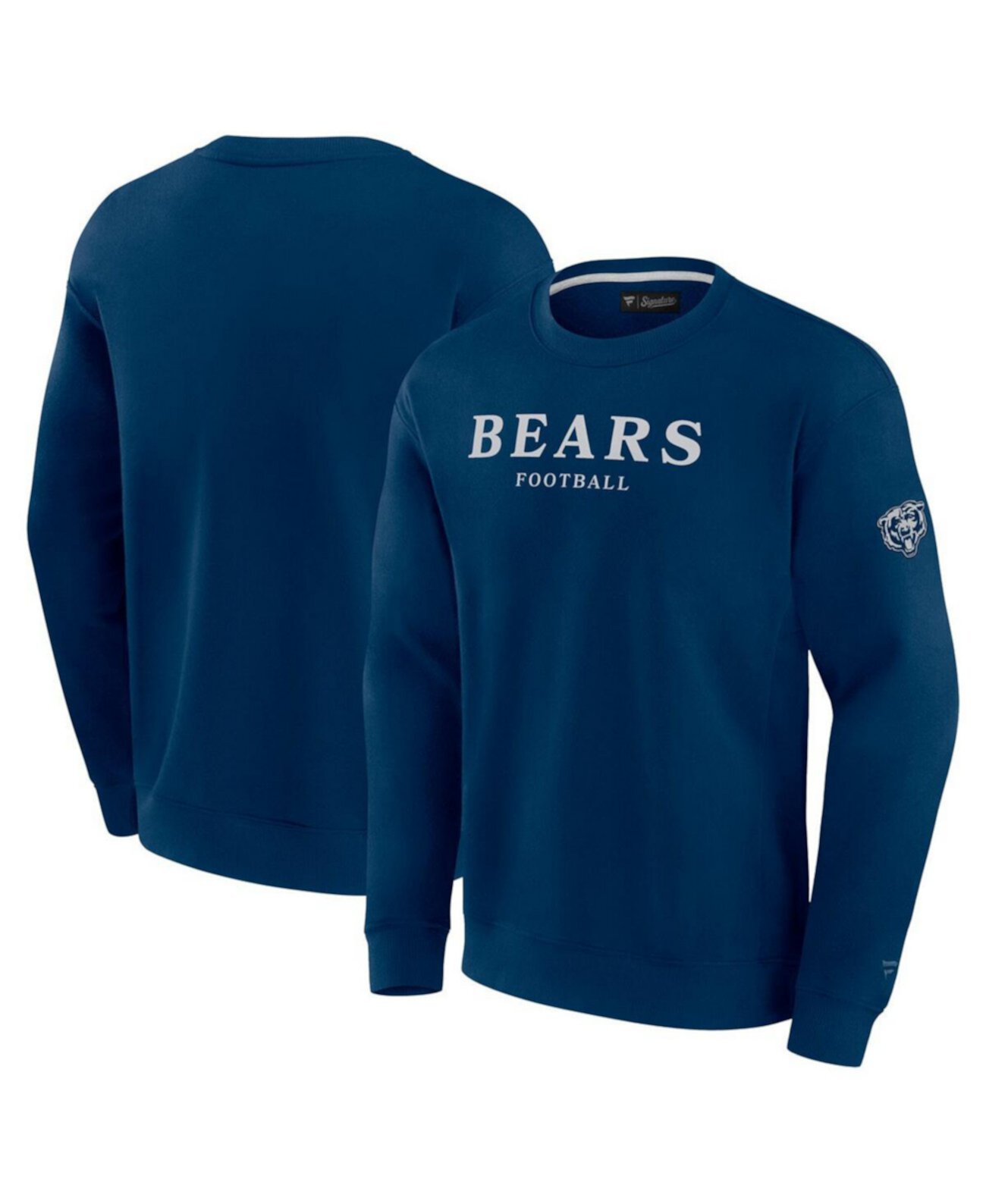 Men's and Women's Navy Chicago Bears Elements Unlimited Fleece Pullover Sweatshirt Fanatics