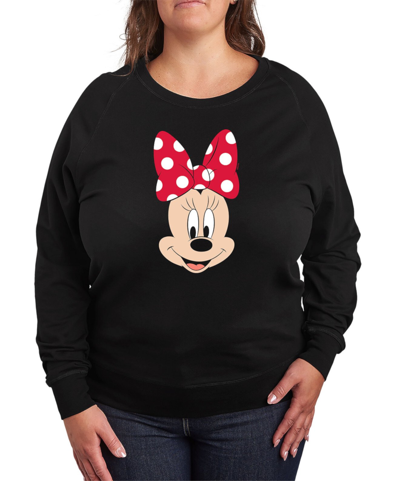 Plus Size Disney Minnie Mouse Face Graphic Pullover T-shirt Hybrid Apparel