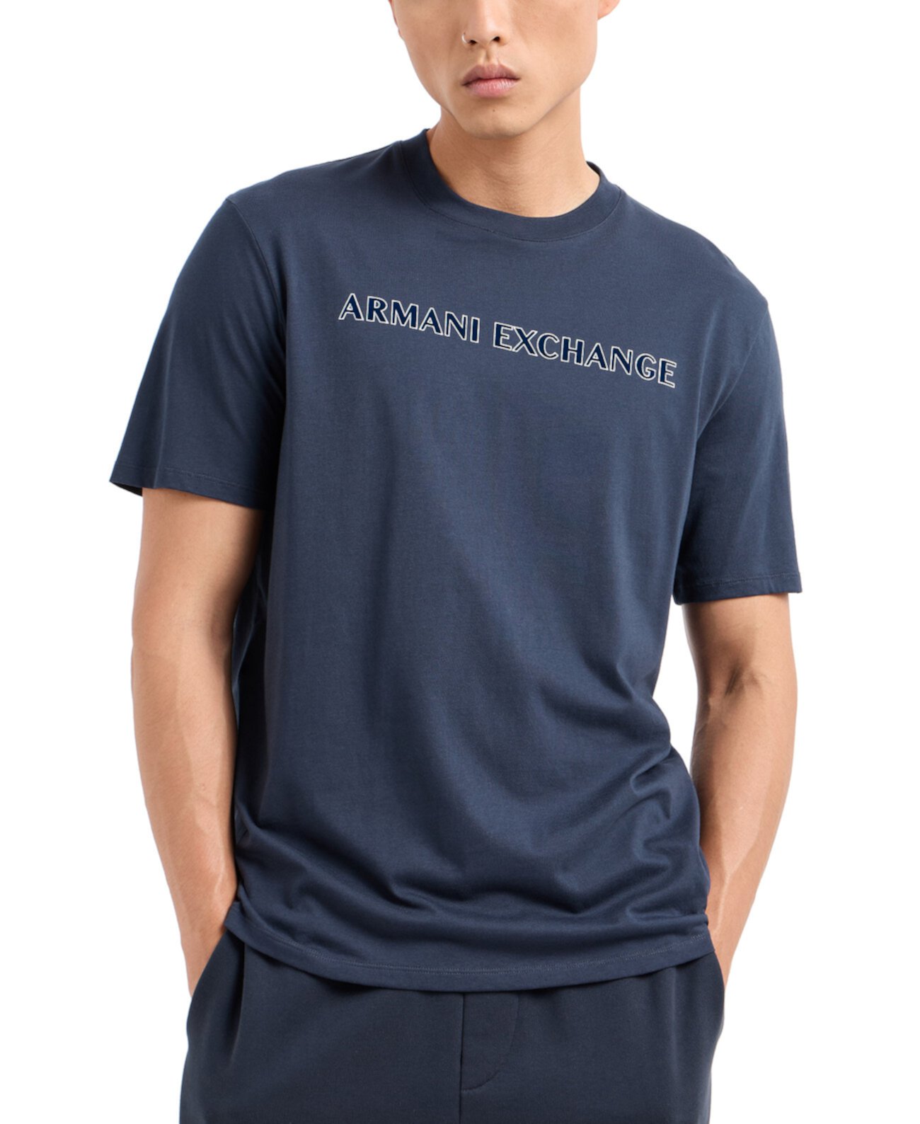 Men's Tonal Logo Print T-Shirt Armani