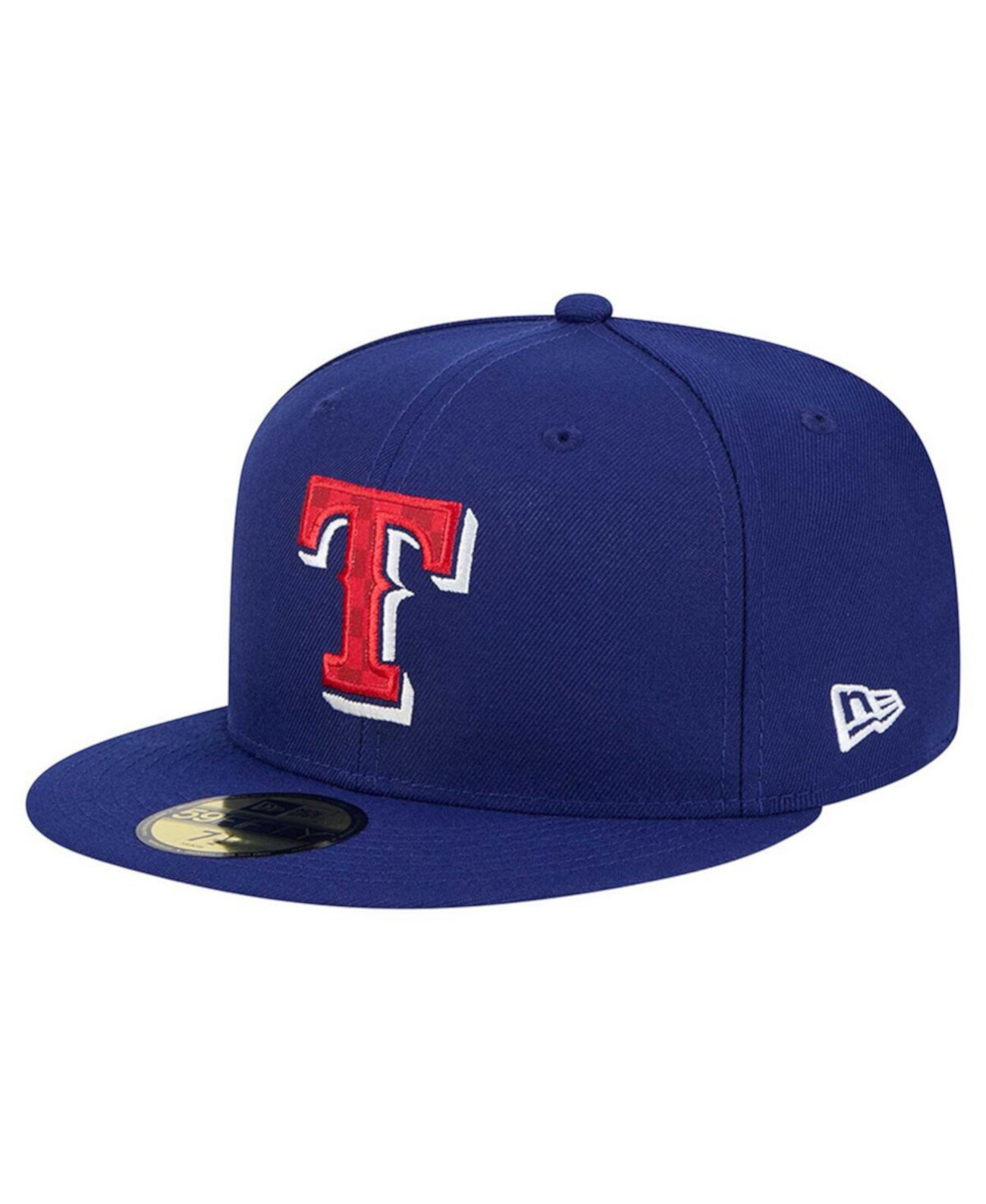 Мужская бейсболка Texas Rangers с клетчатым нижним козырьком 59FIFTY, 100% полиэстер New Era