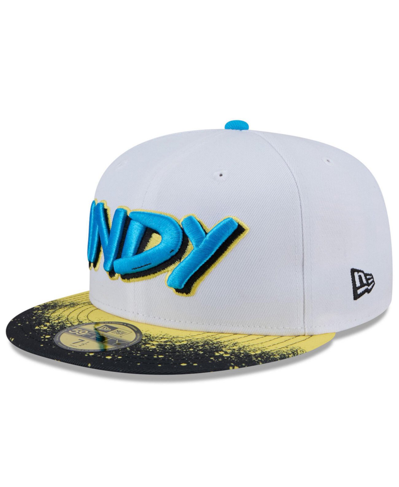 Кепка Indiana Pacers 2024/25 City Edition 59FIFTY, белая, из полиэстера, прямой козырёк New Era