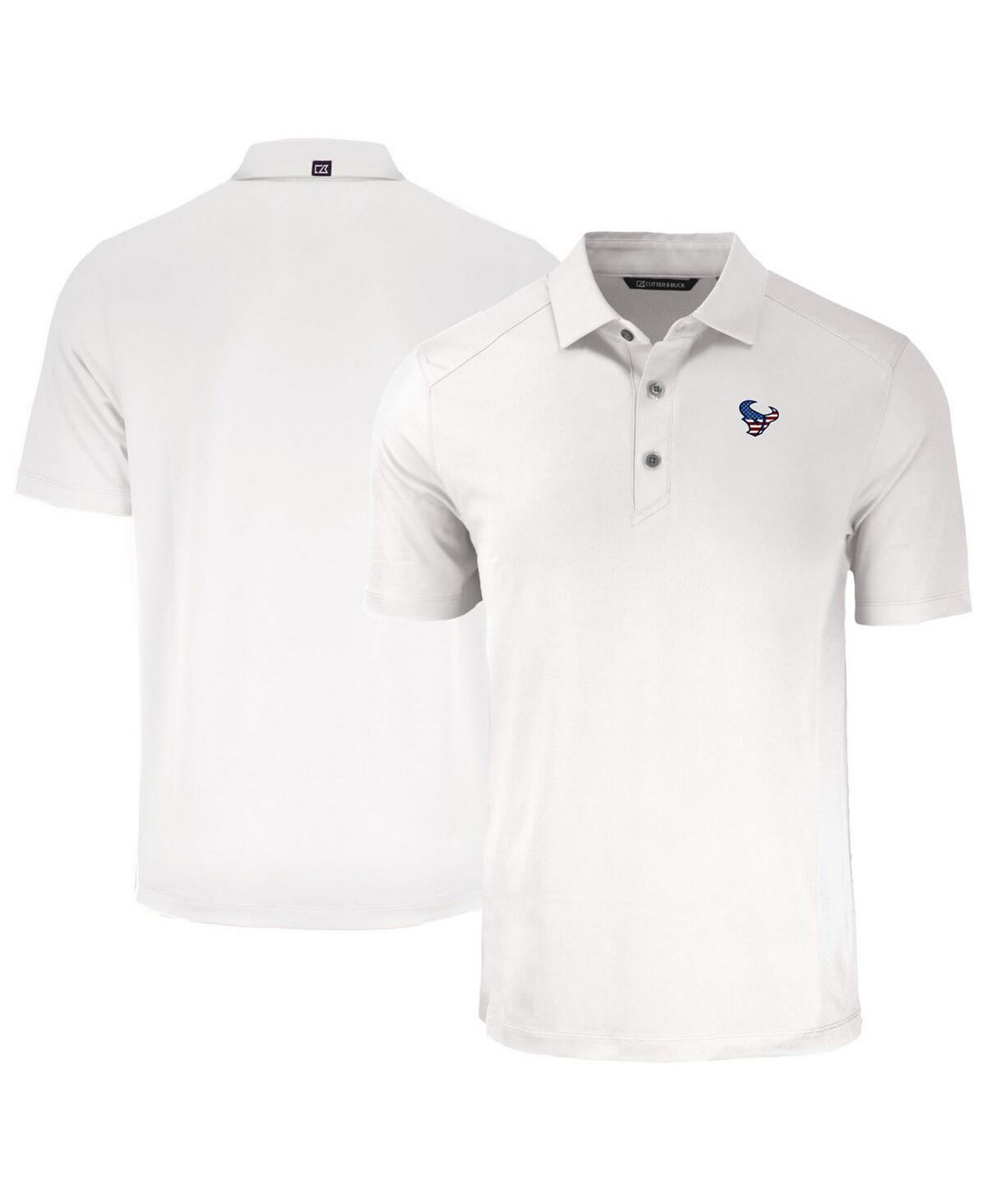 Men's White Houston Texans Americana Forge Eco Stretch Polo Cutter & Buck