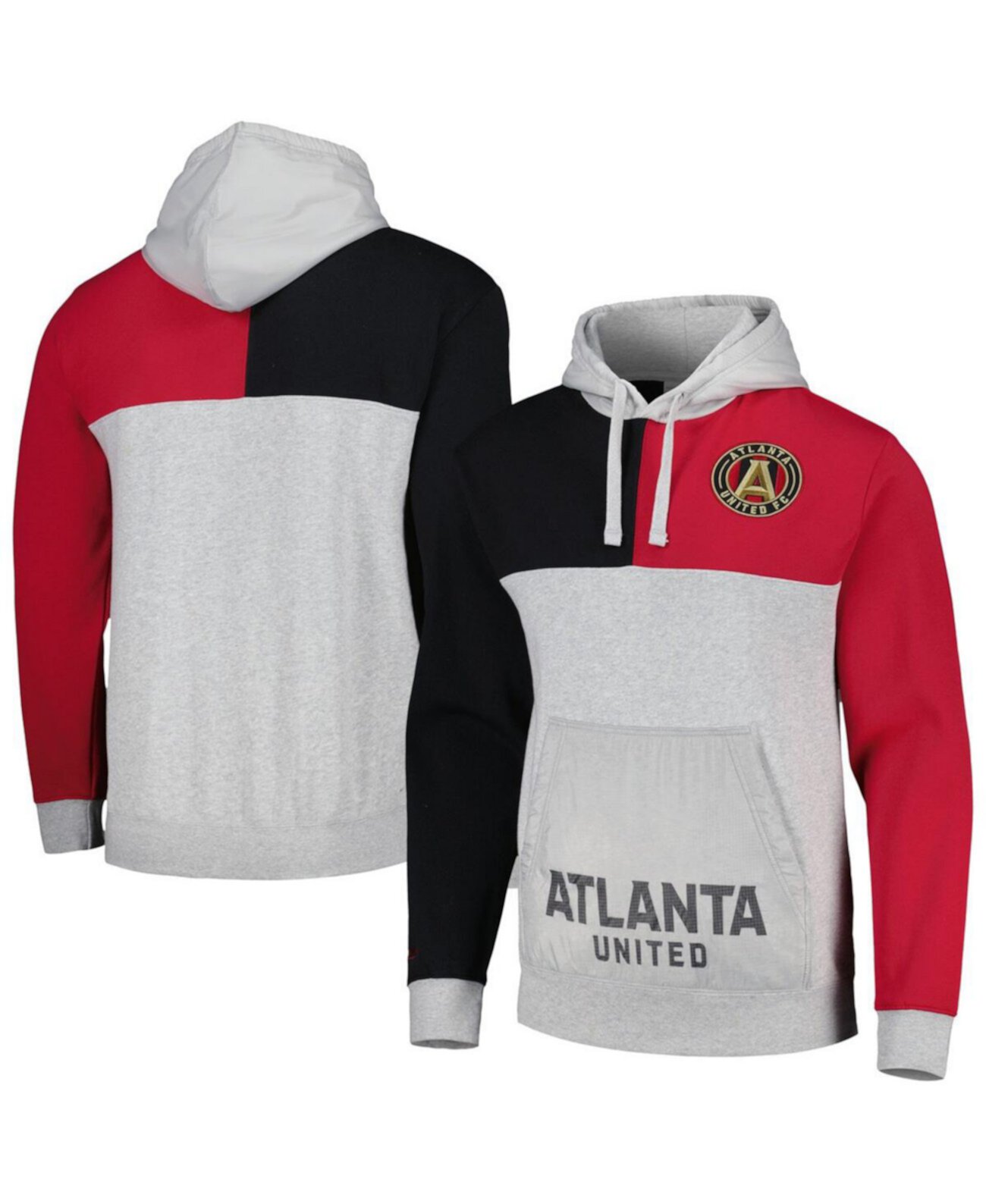 Men's Gray Atlanta United FC Tie Breaker Pullover Hoodie Mitchell & Ness