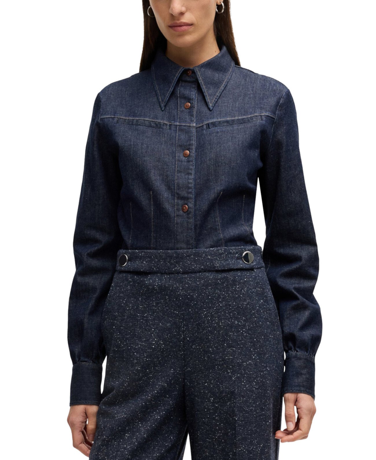 Women’s Slim-Fit Denim Shirt Boss