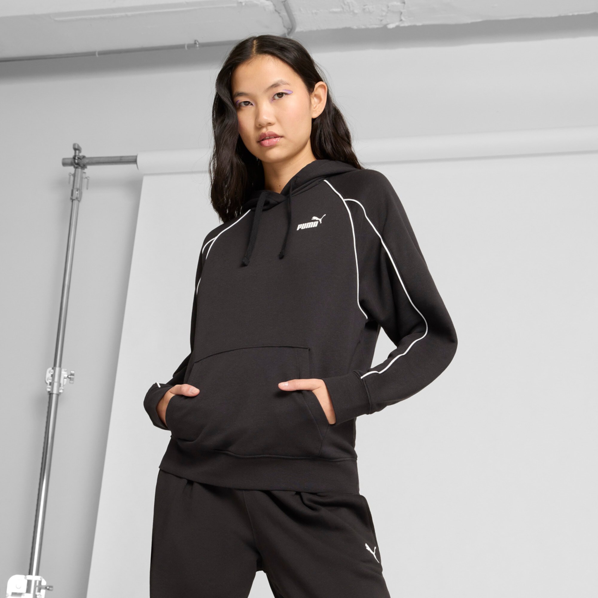 Удобное худи PUMA SPORT для женщин с резинкой и капюшоном, из переработанных материалов Puma