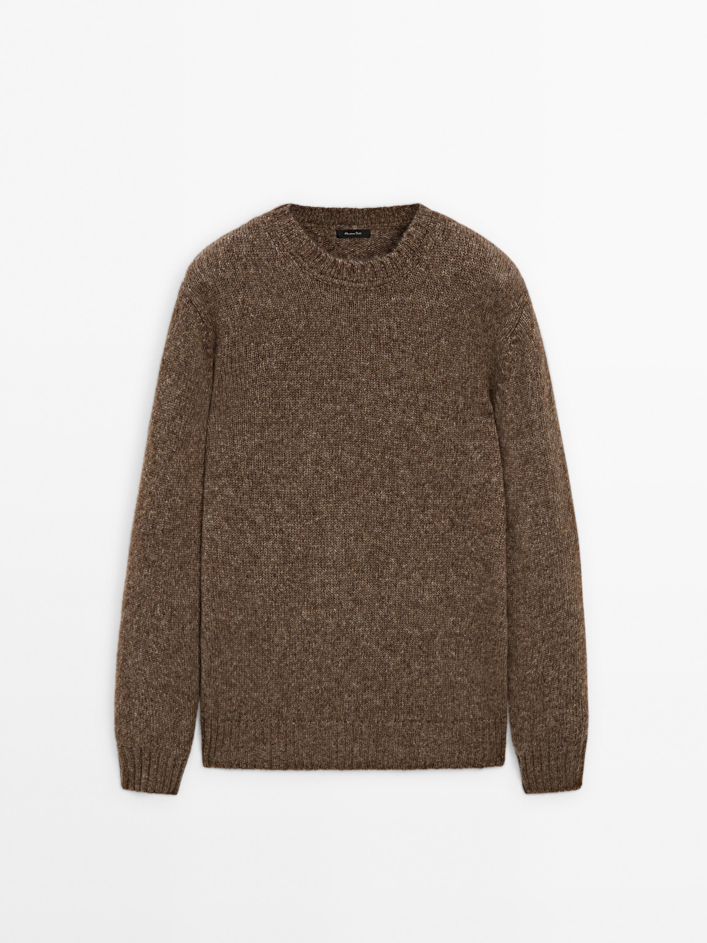 Merino wool blend knit sweater Massimo Dutti