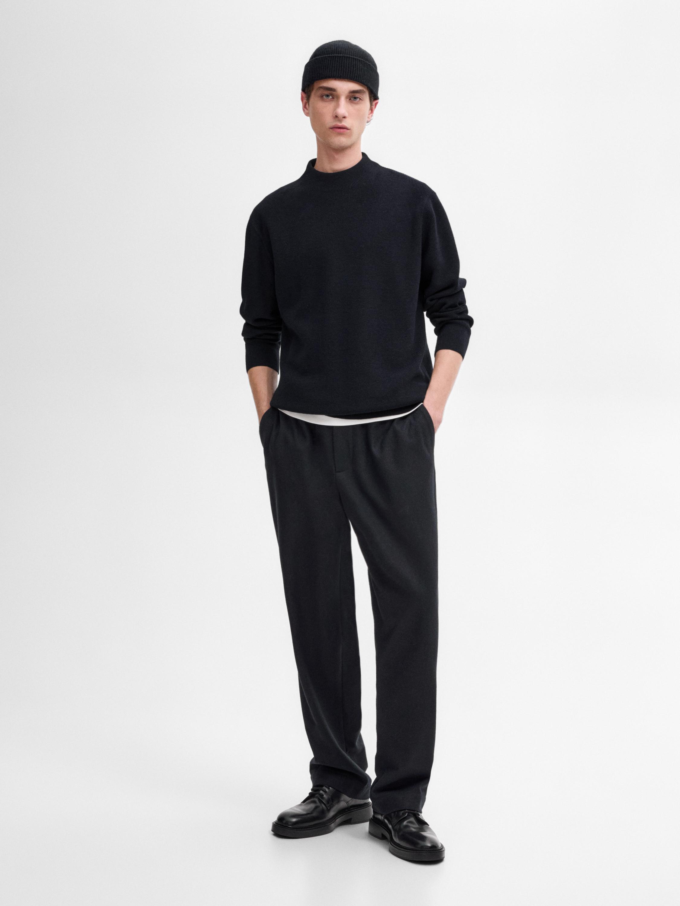 Mock turtleneck knit sweater Massimo Dutti