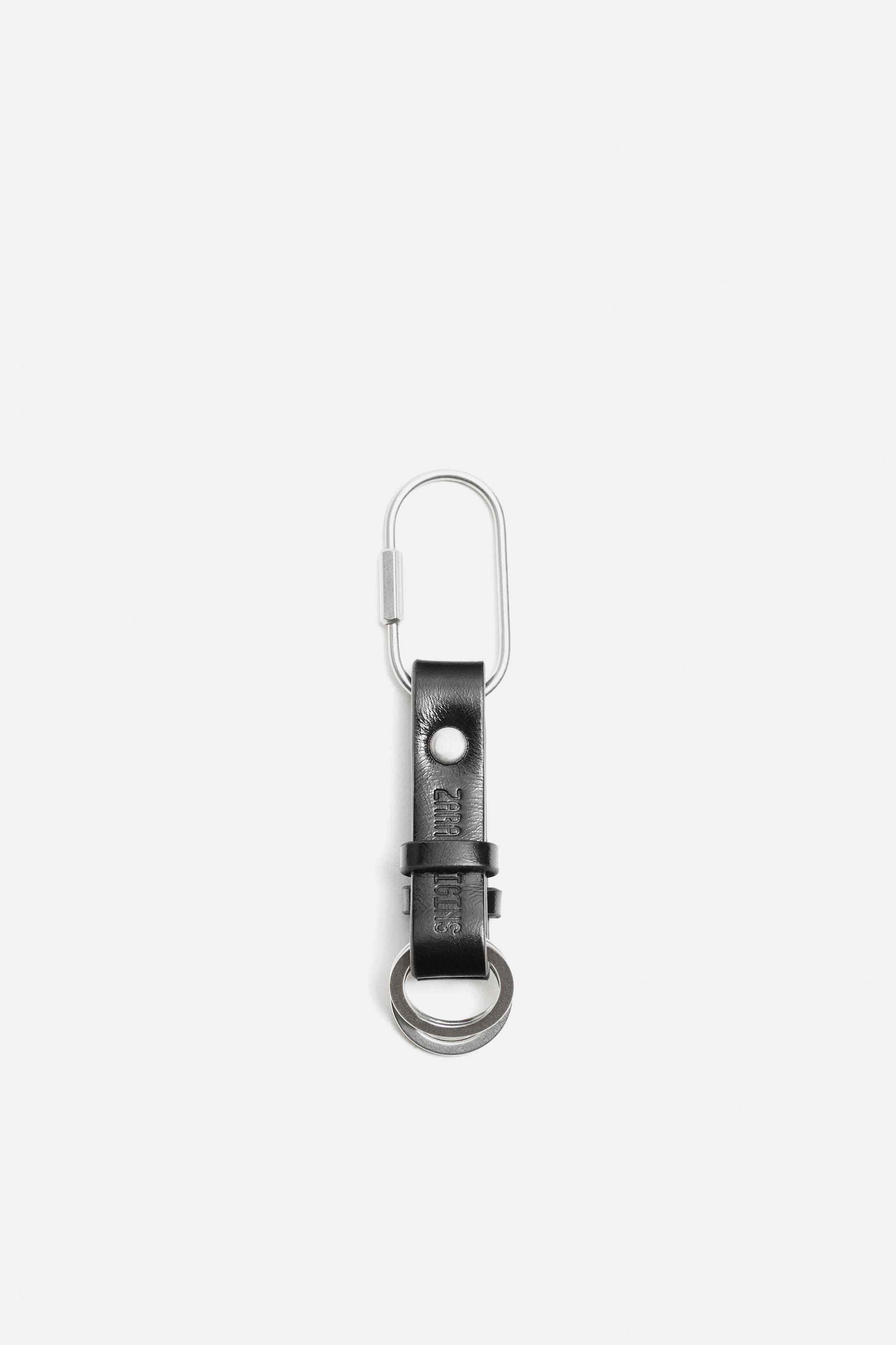 CARABINER LEATHER KEYCHAIN Zara