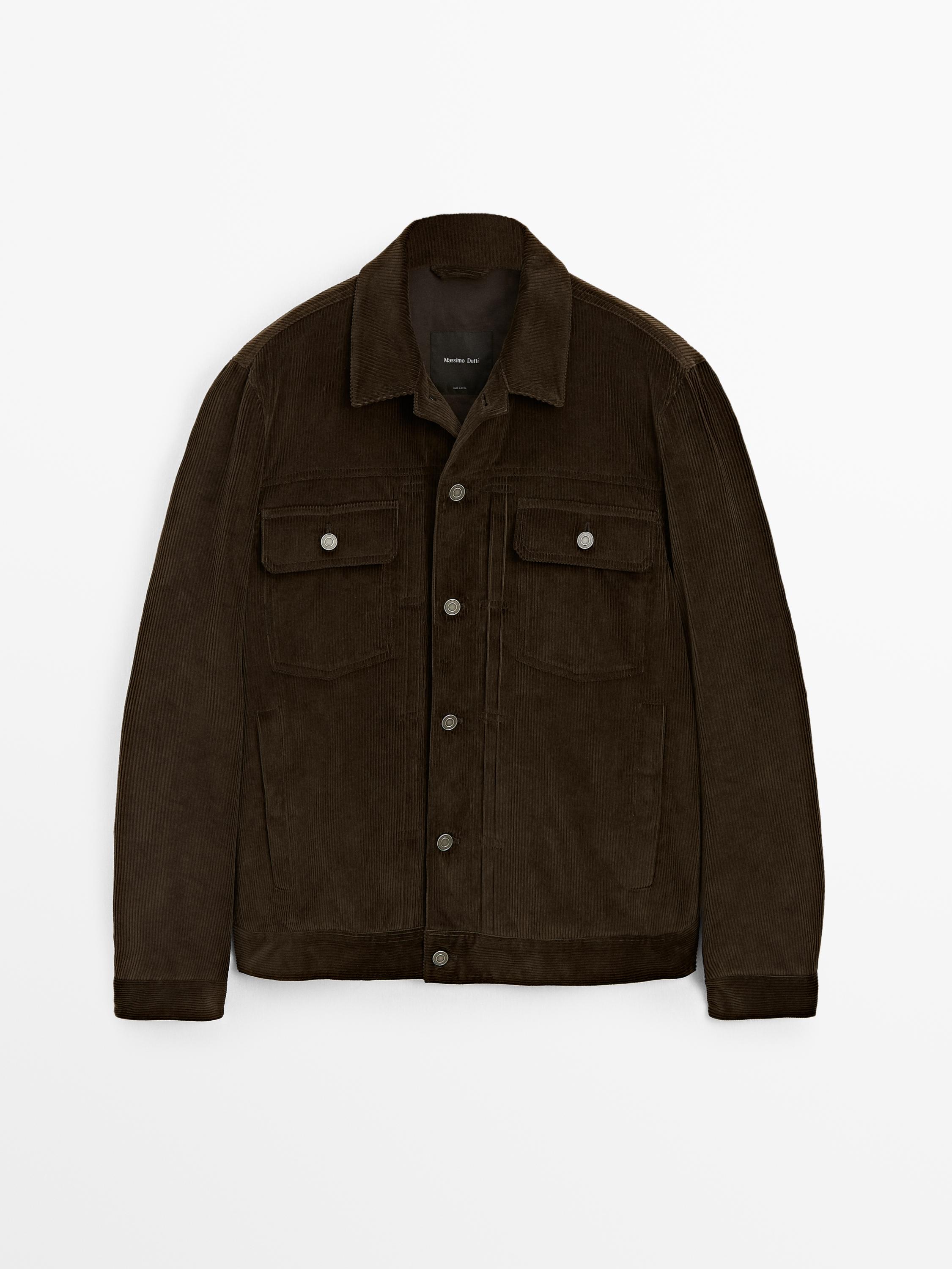 100% cotton corduroy jacket Massimo Dutti