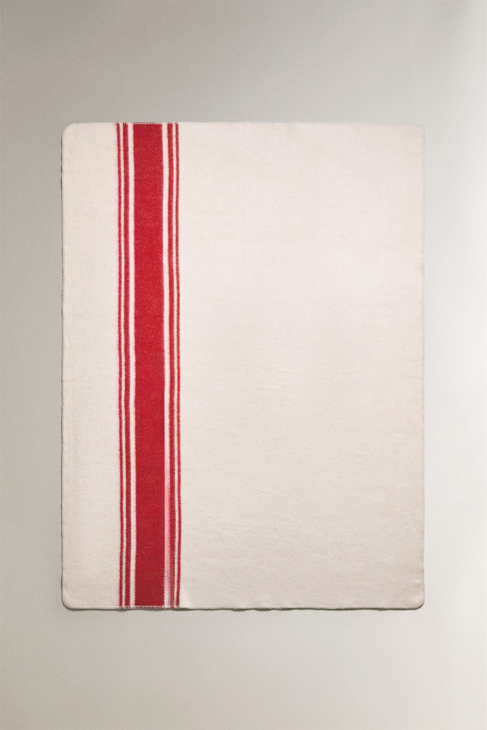 WOOL BLANKET WITH IRREGULAR STRIPES Zara Home