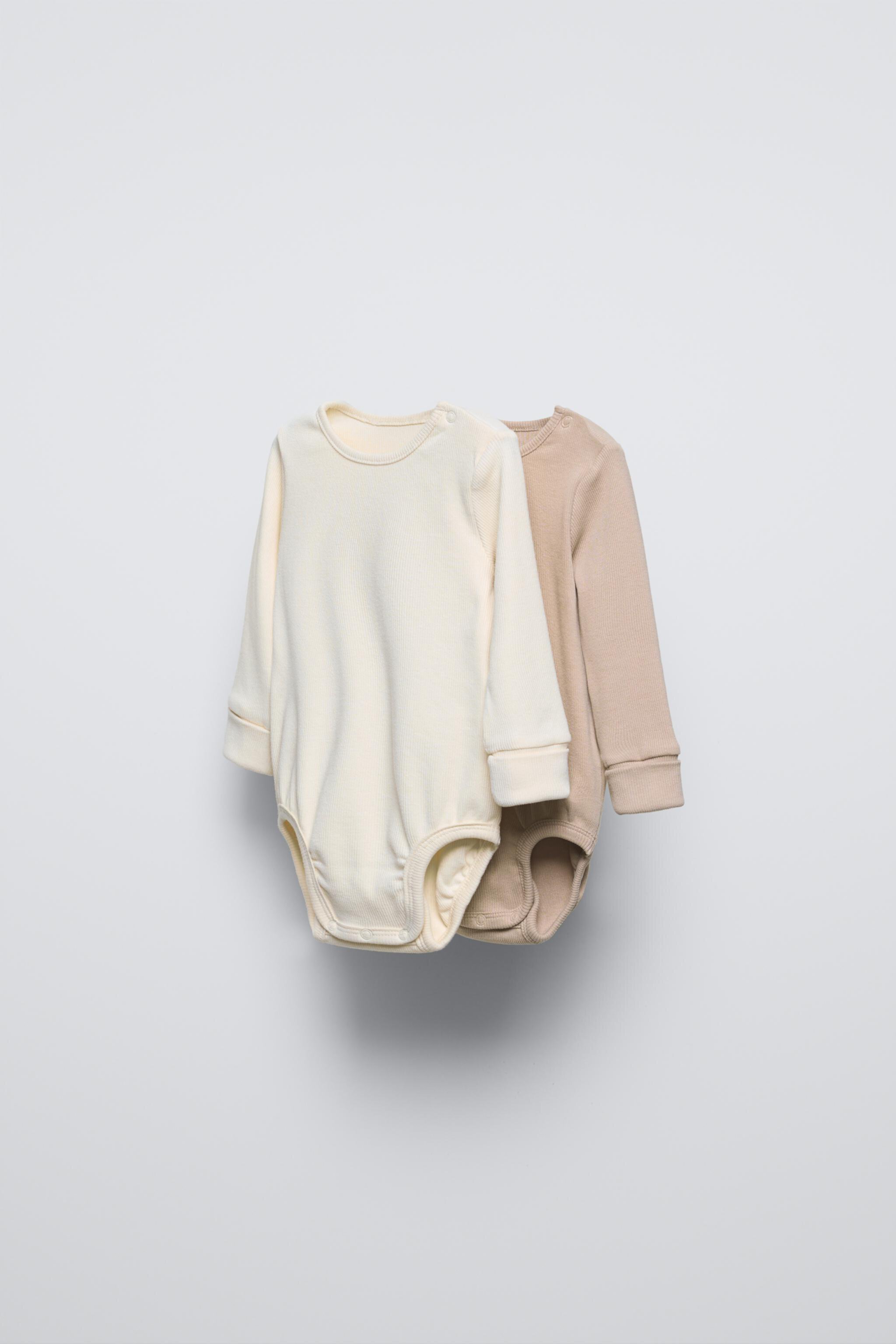 PACK OF TWO RIB BODYSUITS Zara