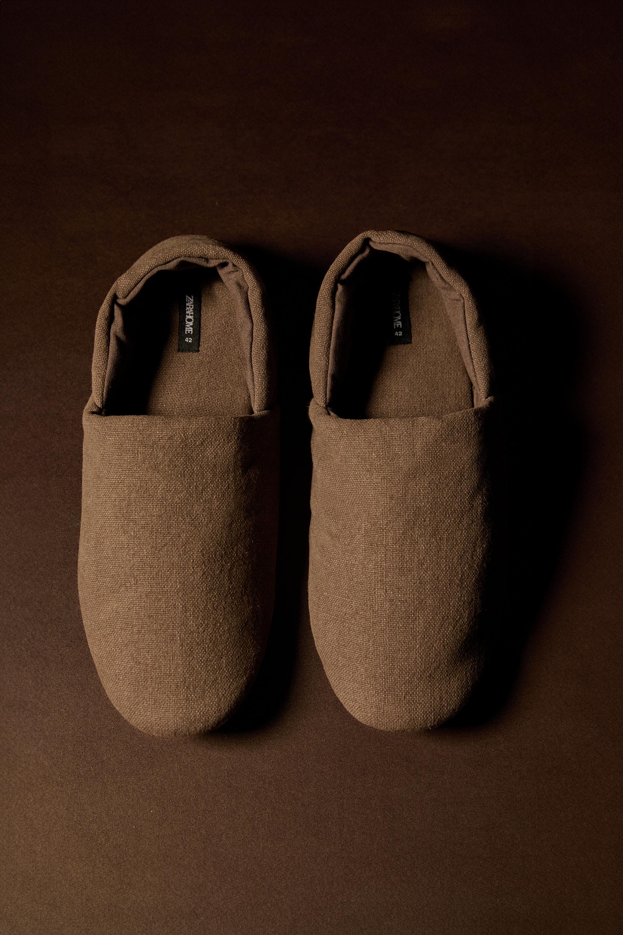 LINEN BABOUCHE SLIPPERS Zara Home