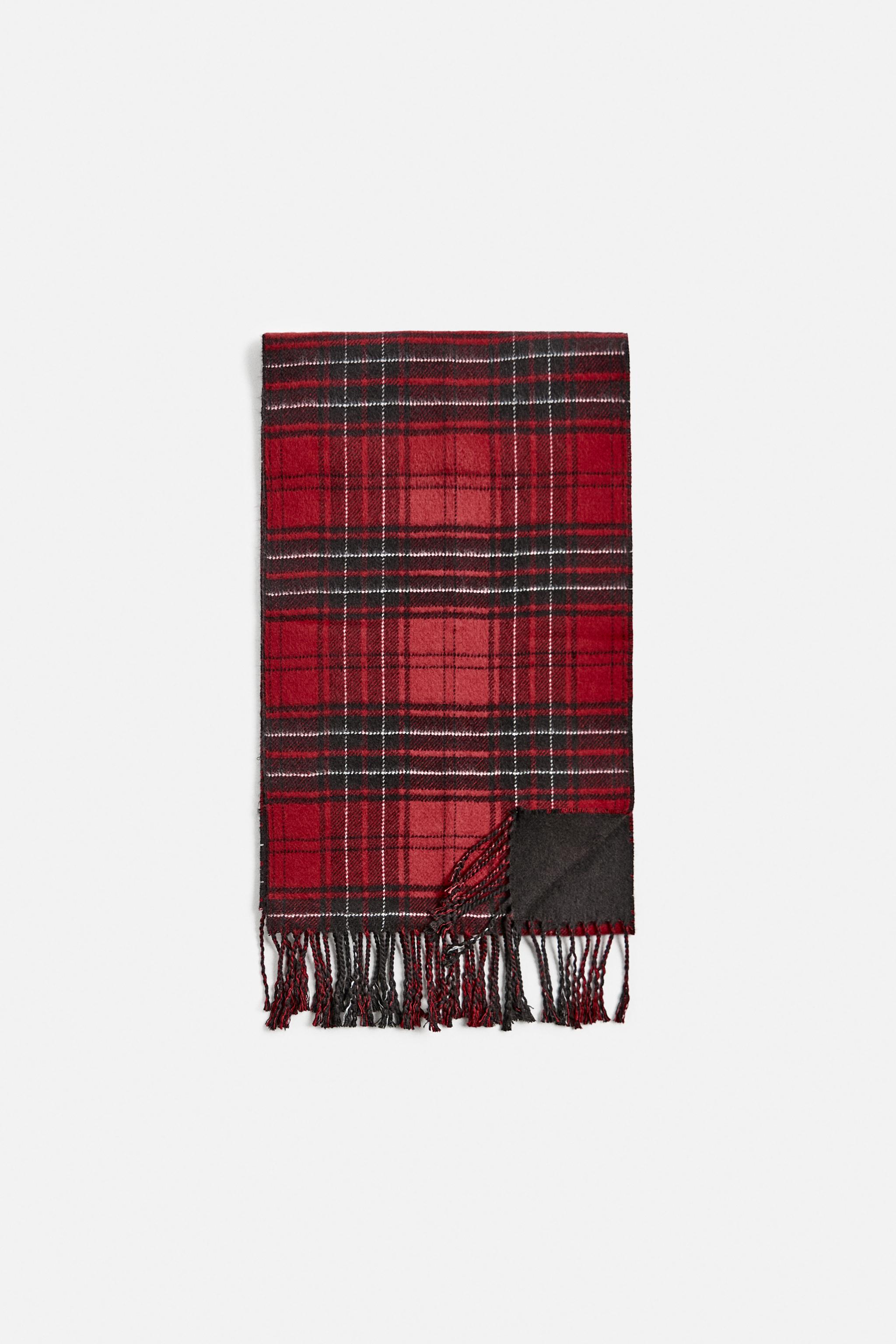 PLAID COMBINATION SCARF Zara