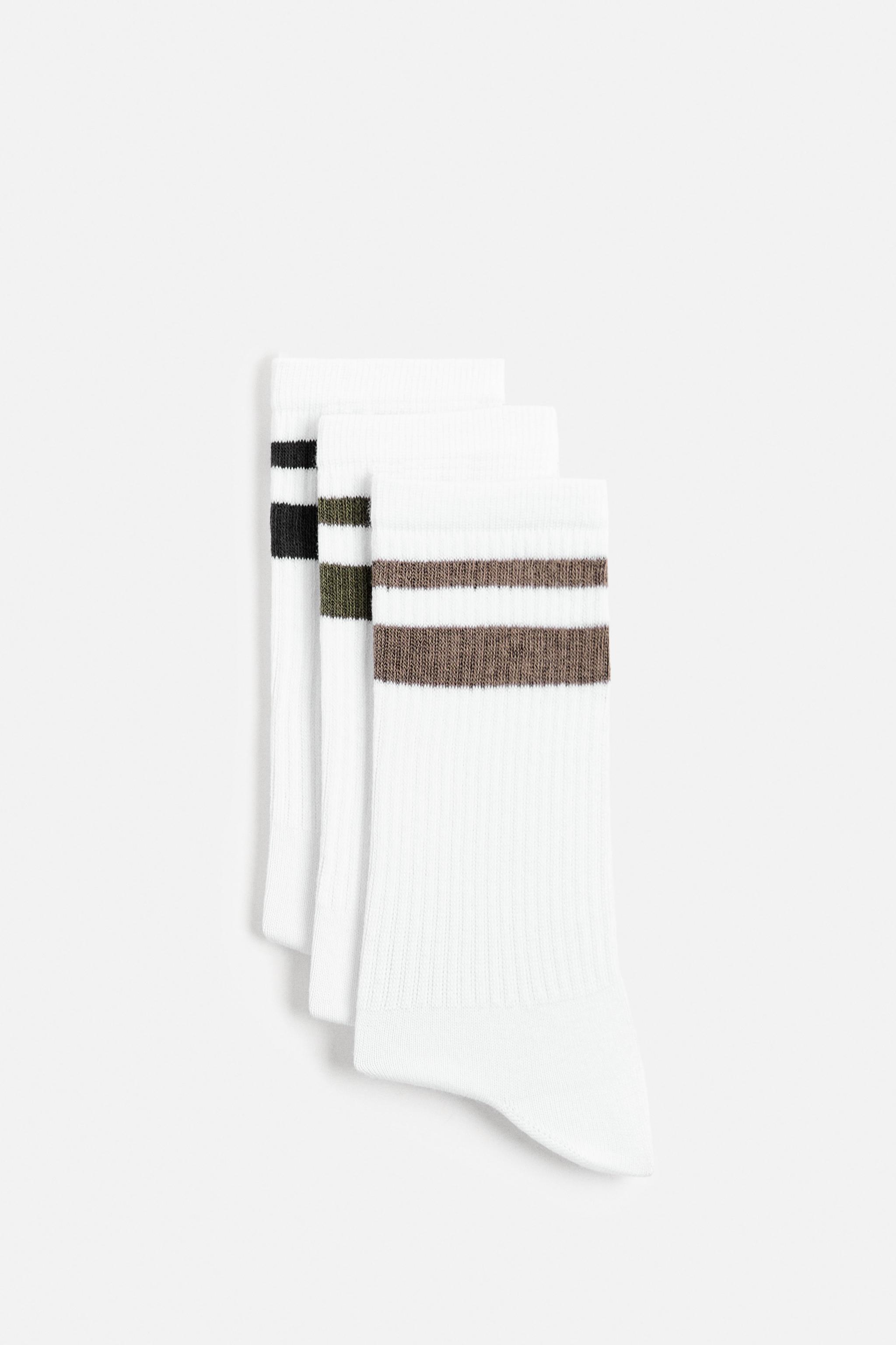 3-PACK OF RIBBED STRIPE SOCKS Zara