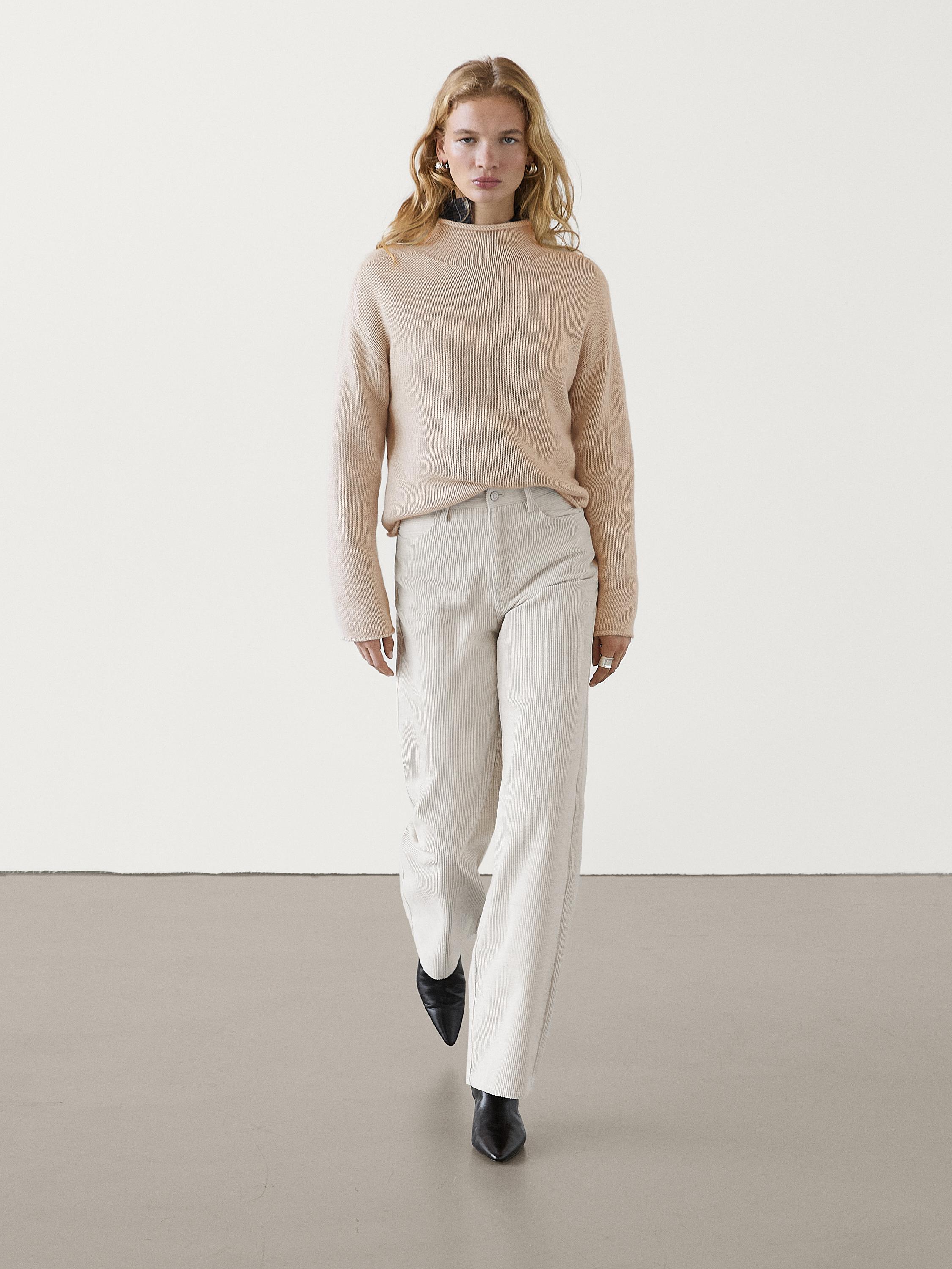 Mock turtleneck knit sweater Massimo Dutti