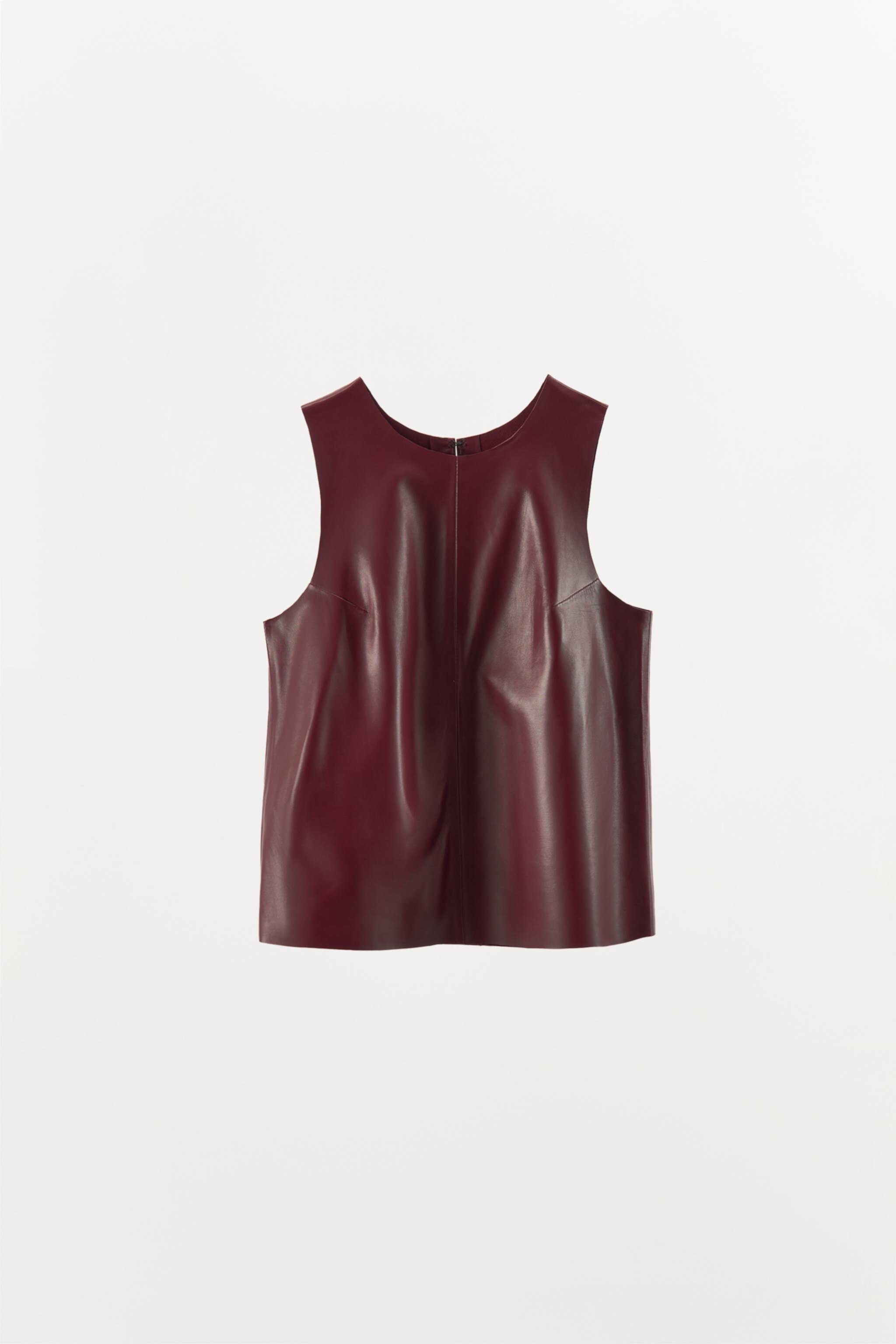 100% LEATHER TOP Zara