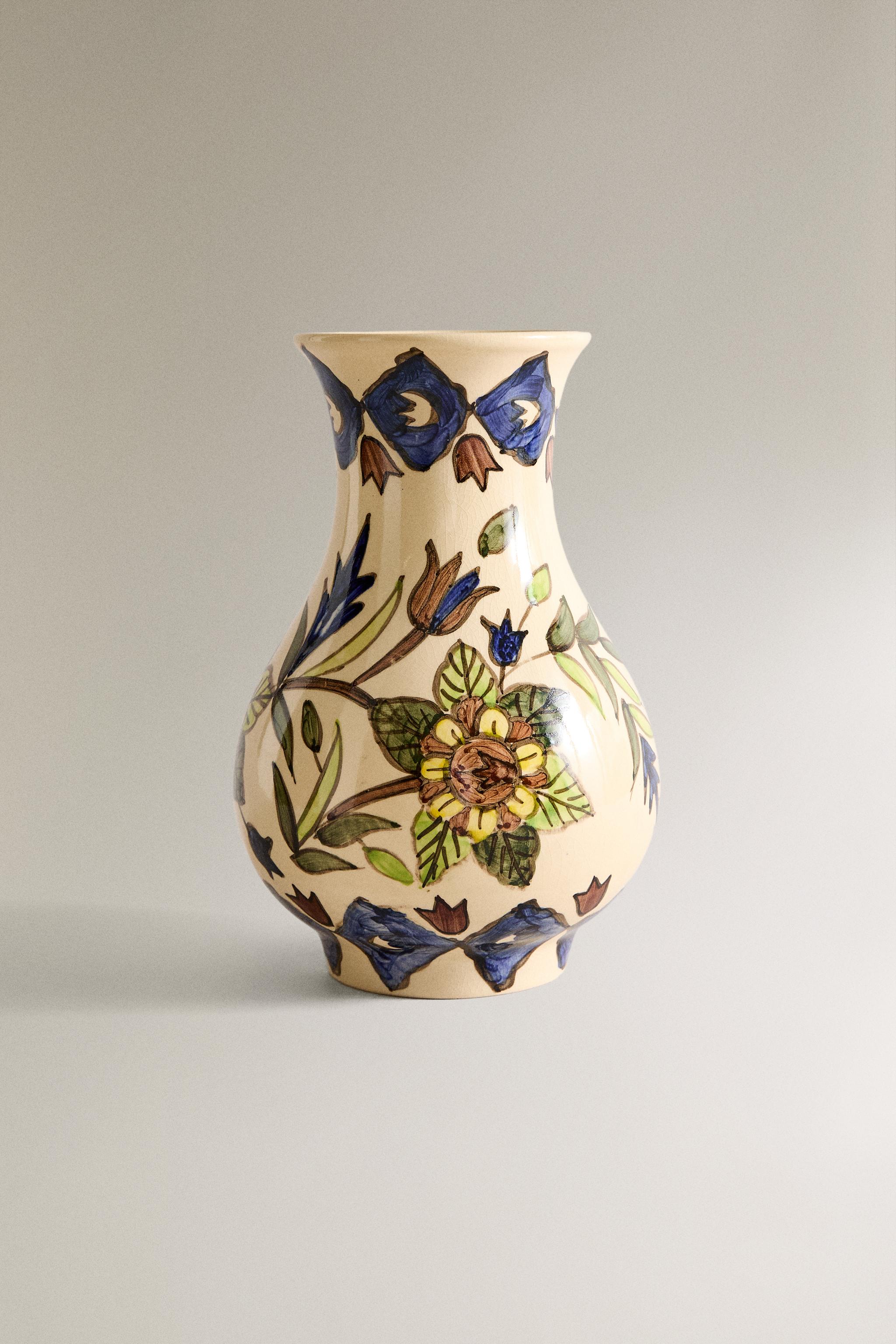 FLORAL CERAMIC VASE Zara Home