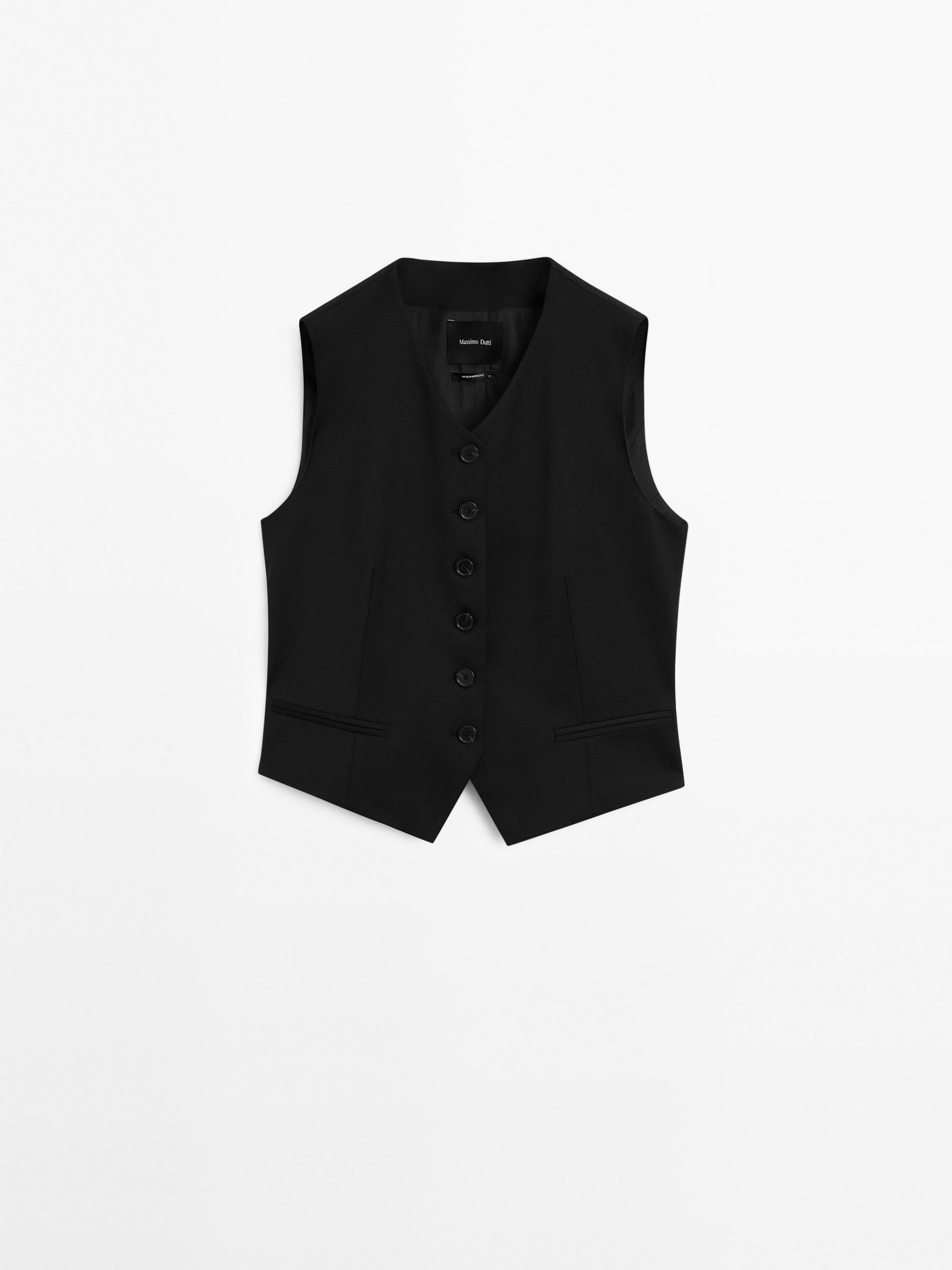 Cool wool suit waistcoat Massimo Dutti