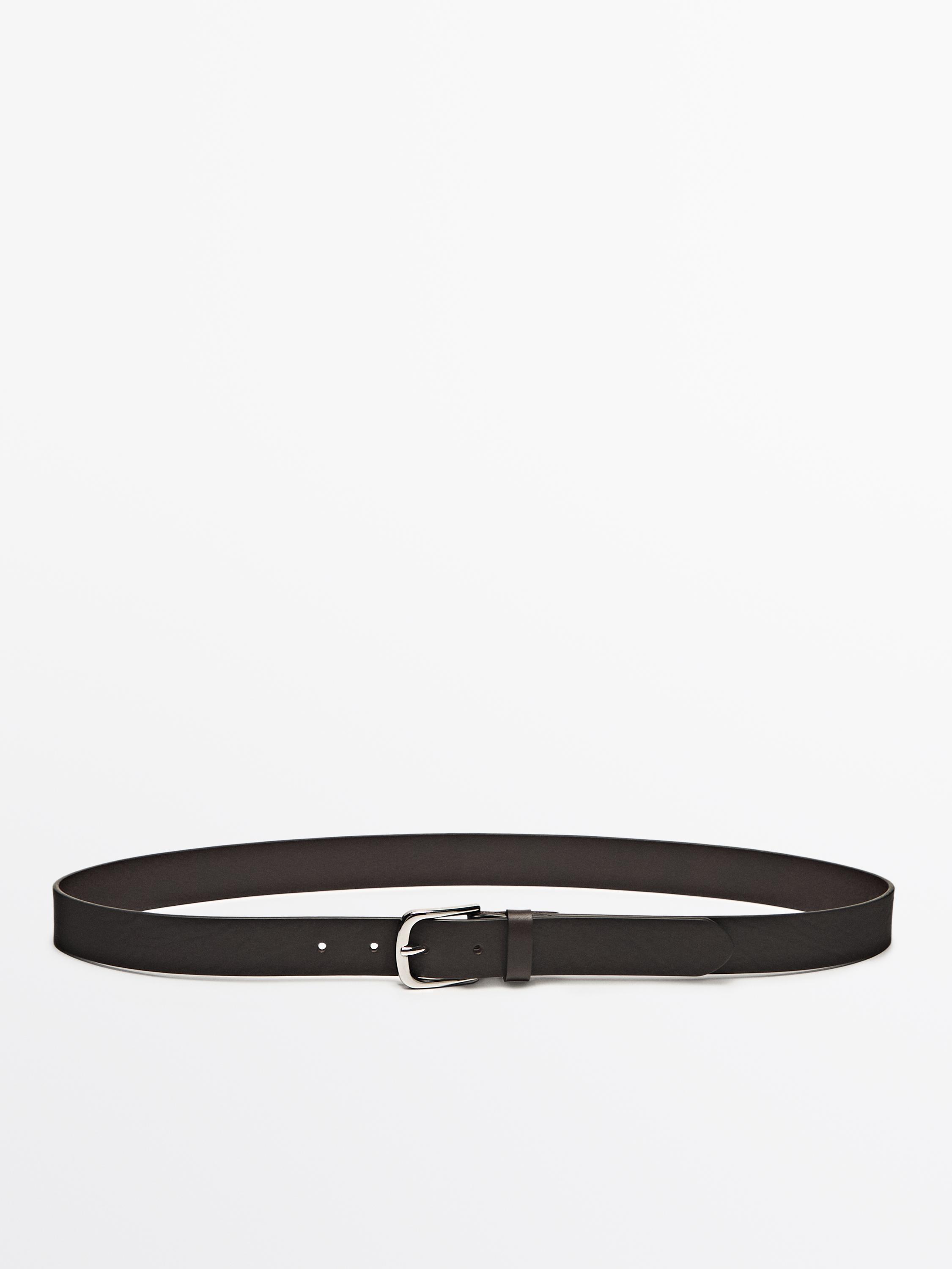 Soft nappa leather belt Massimo Dutti