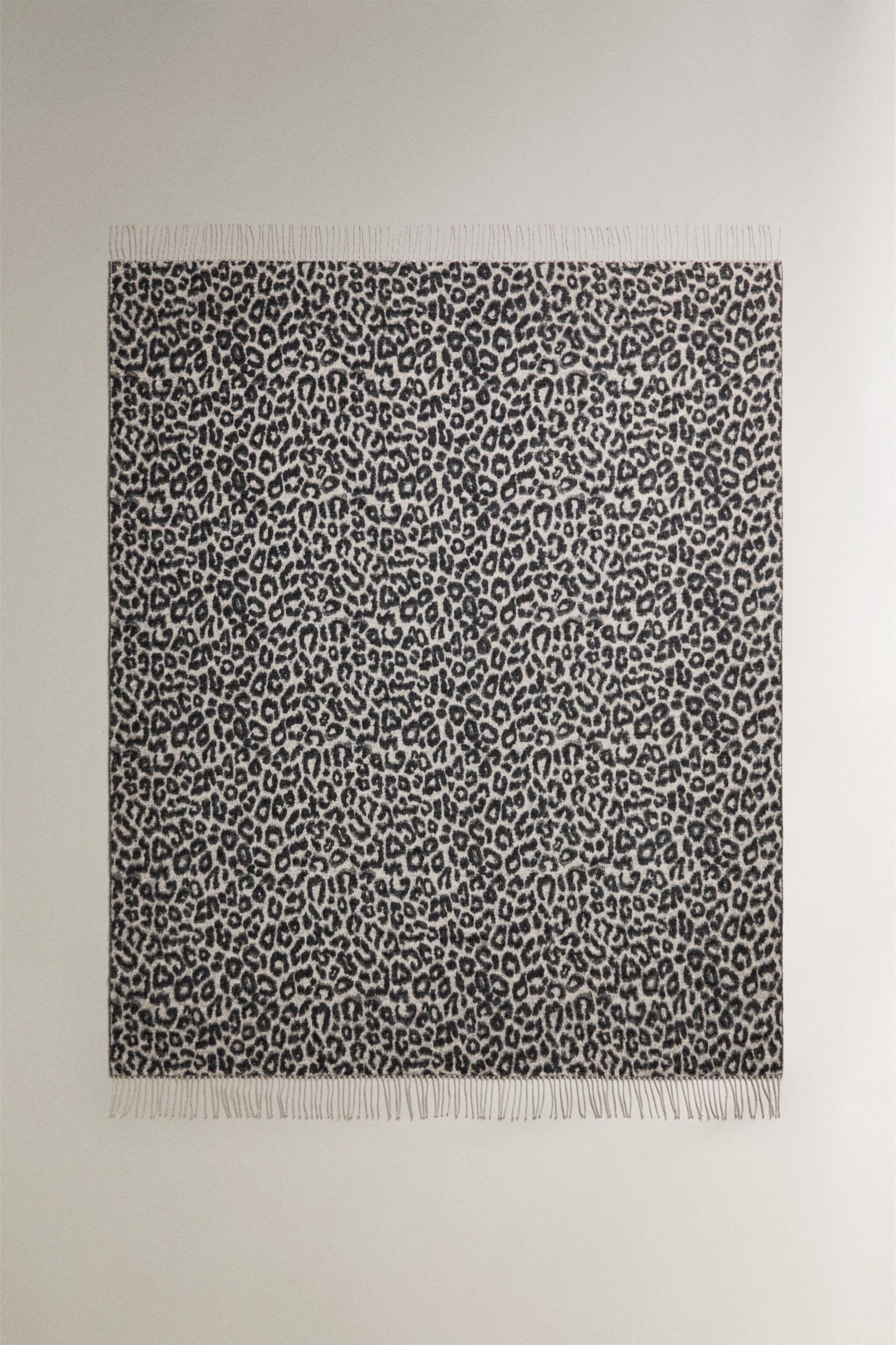 LEOPARD PRINT COTTON BLANKET Zara Home