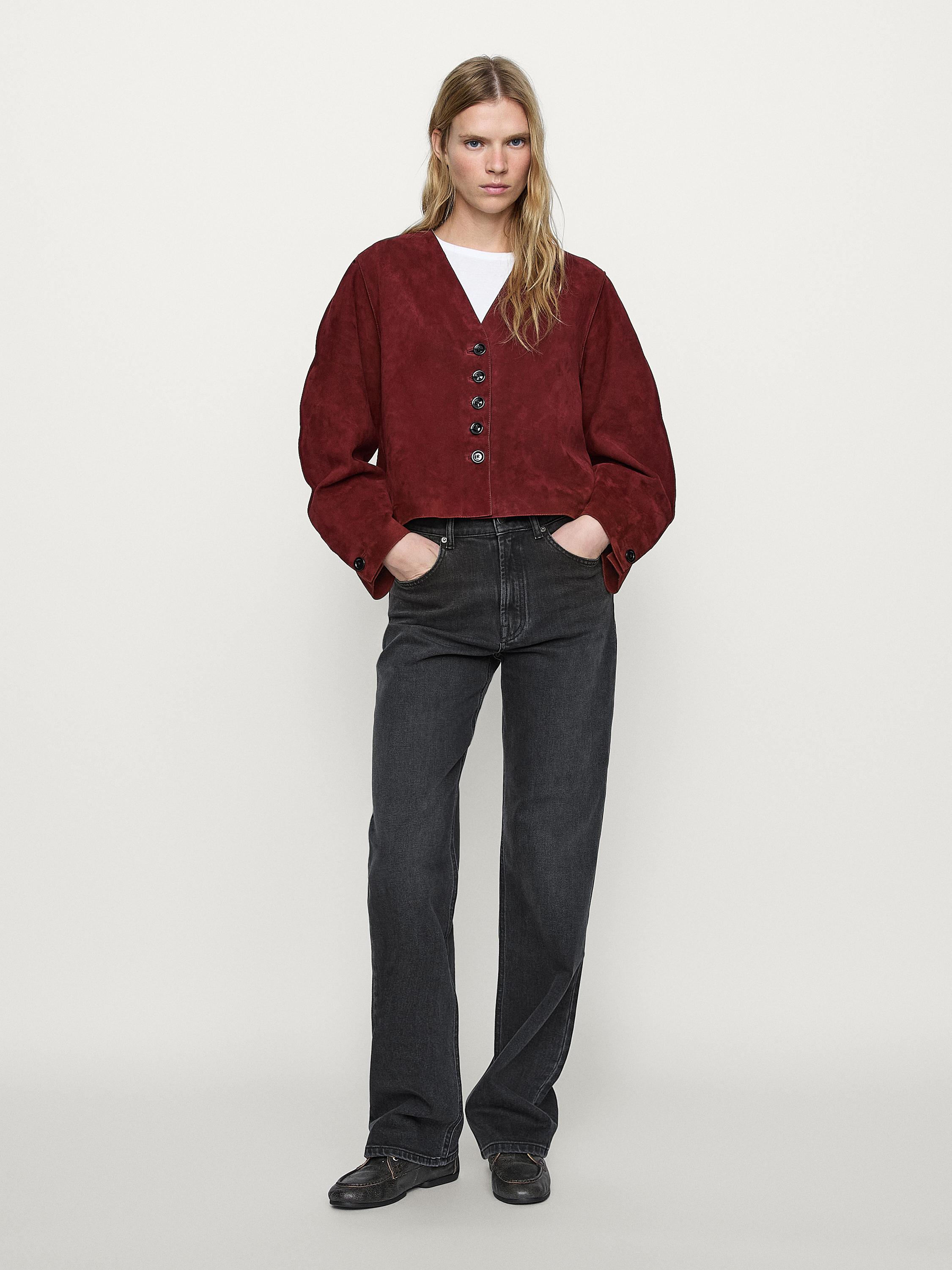 Straight-leg high-waist jeans Massimo Dutti