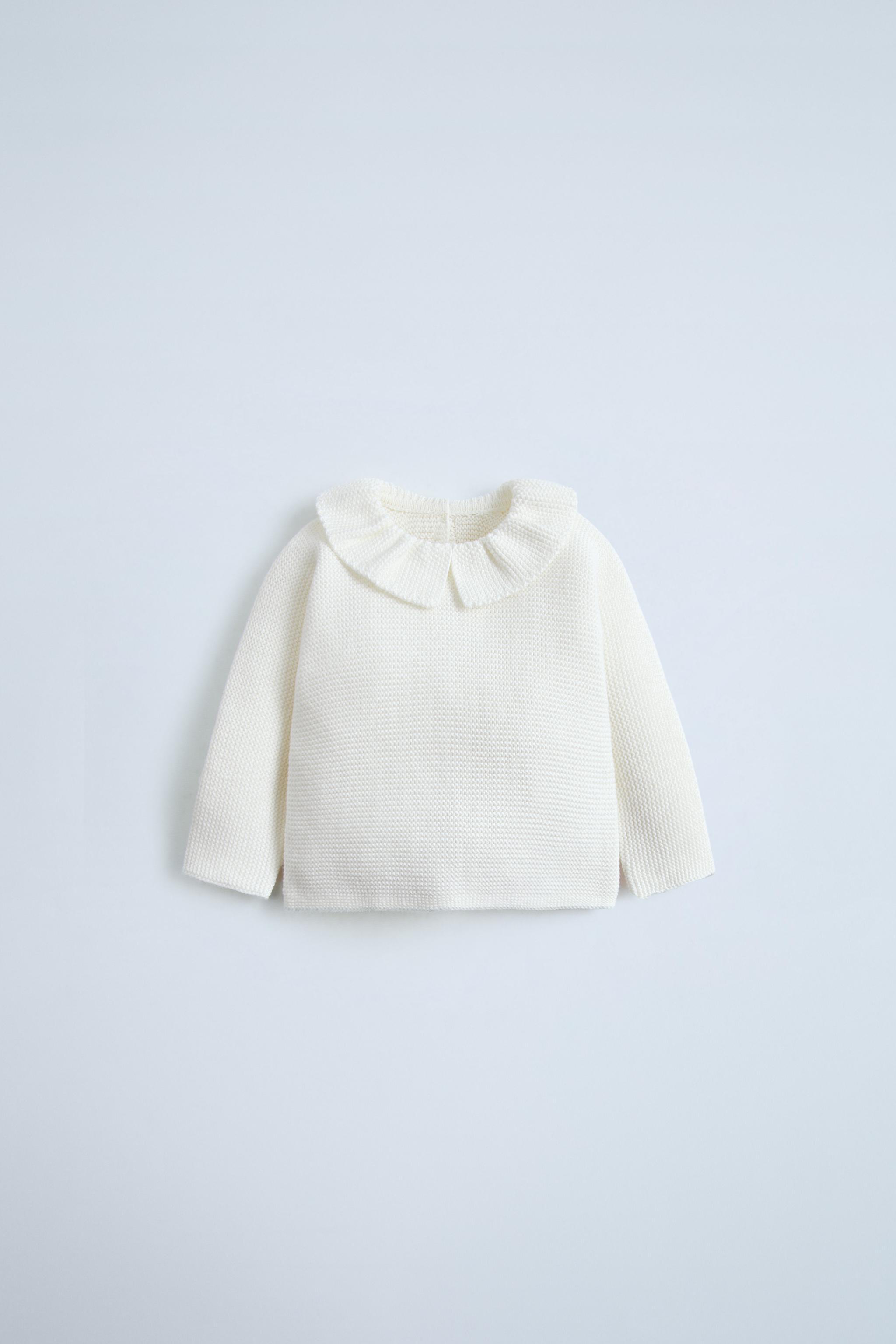 RUFFLED KNIT SWEATER Zara