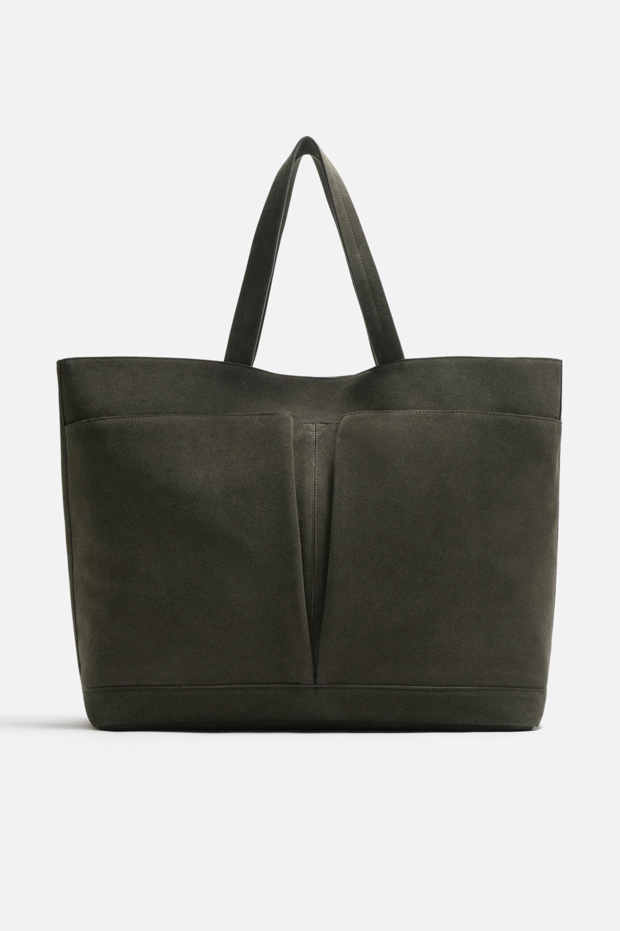 LEATHER TOTE BAG Zara