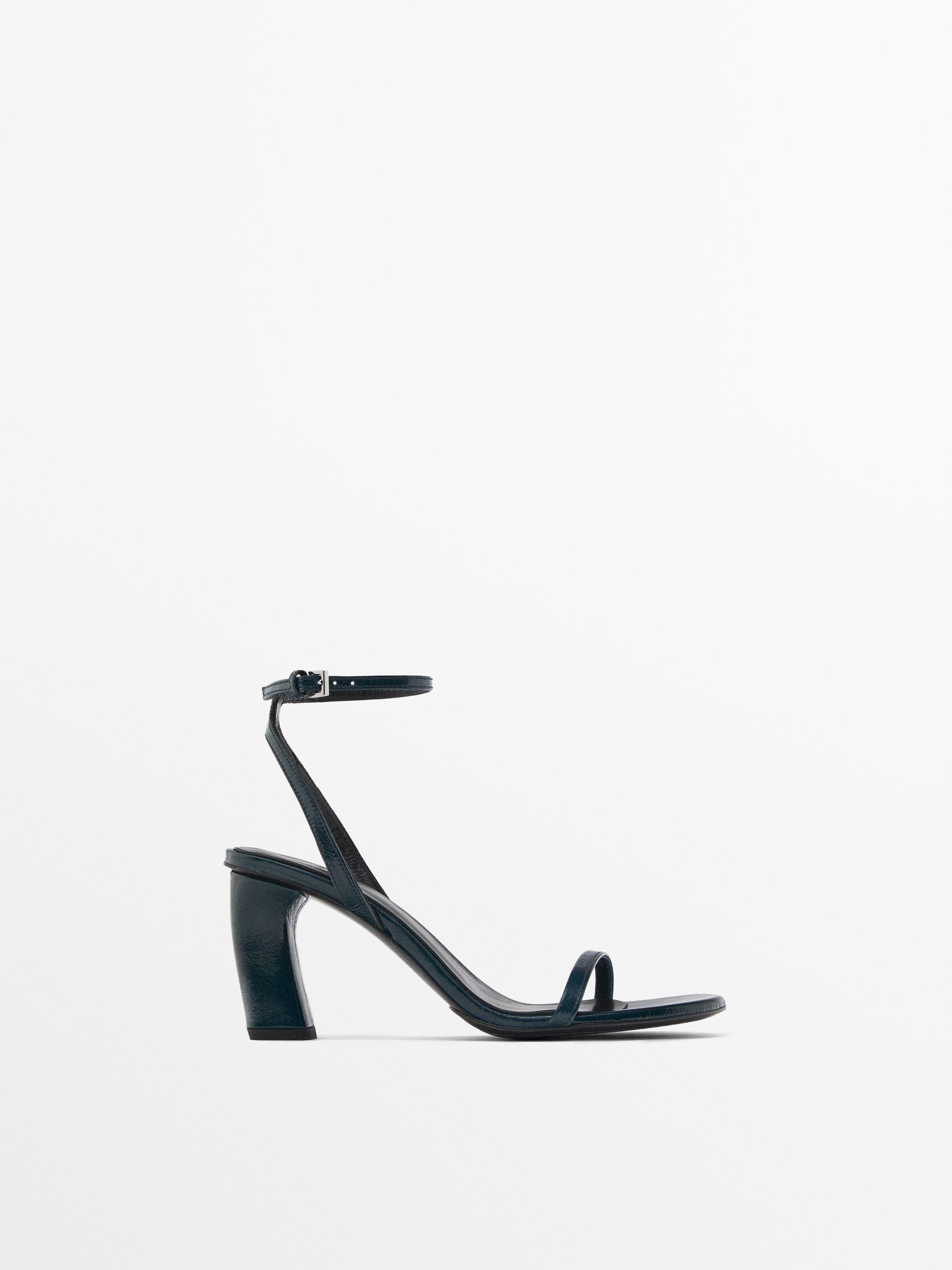 High-heel sandals with strap - STUDIO Massimo Dutti