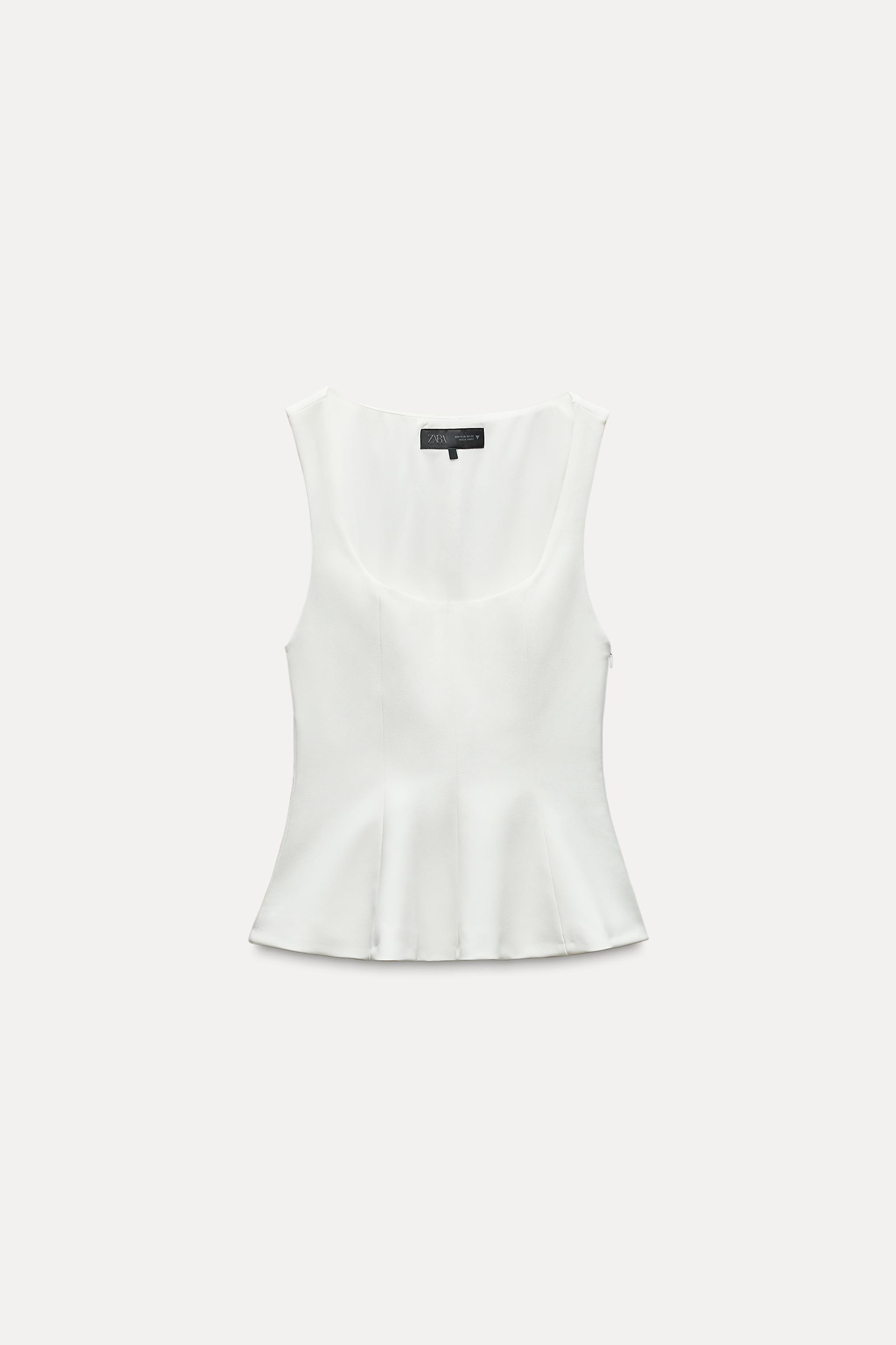 STRETCHY PEPLUM TOP Zara