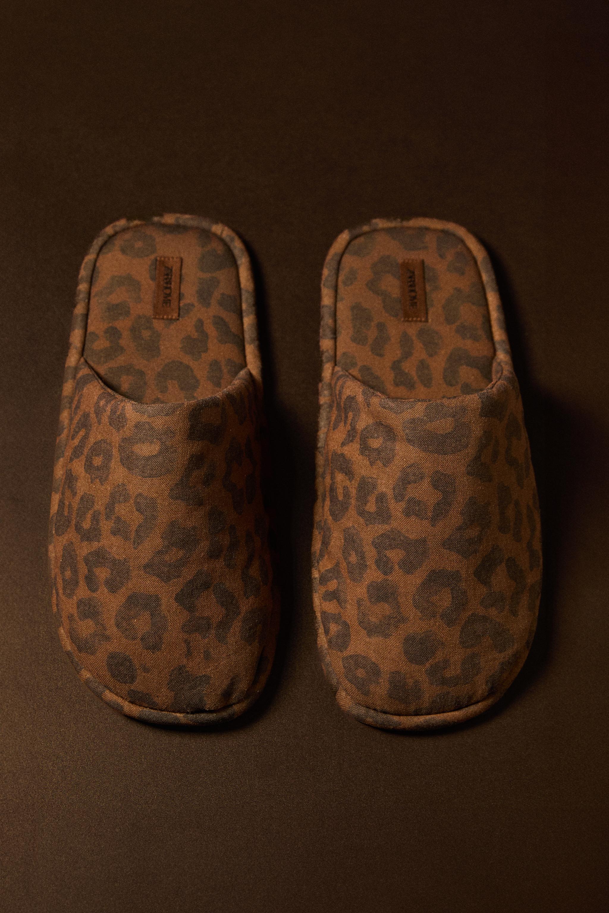 ANIMAL PRINT MULE SLIPPERS Zara Home