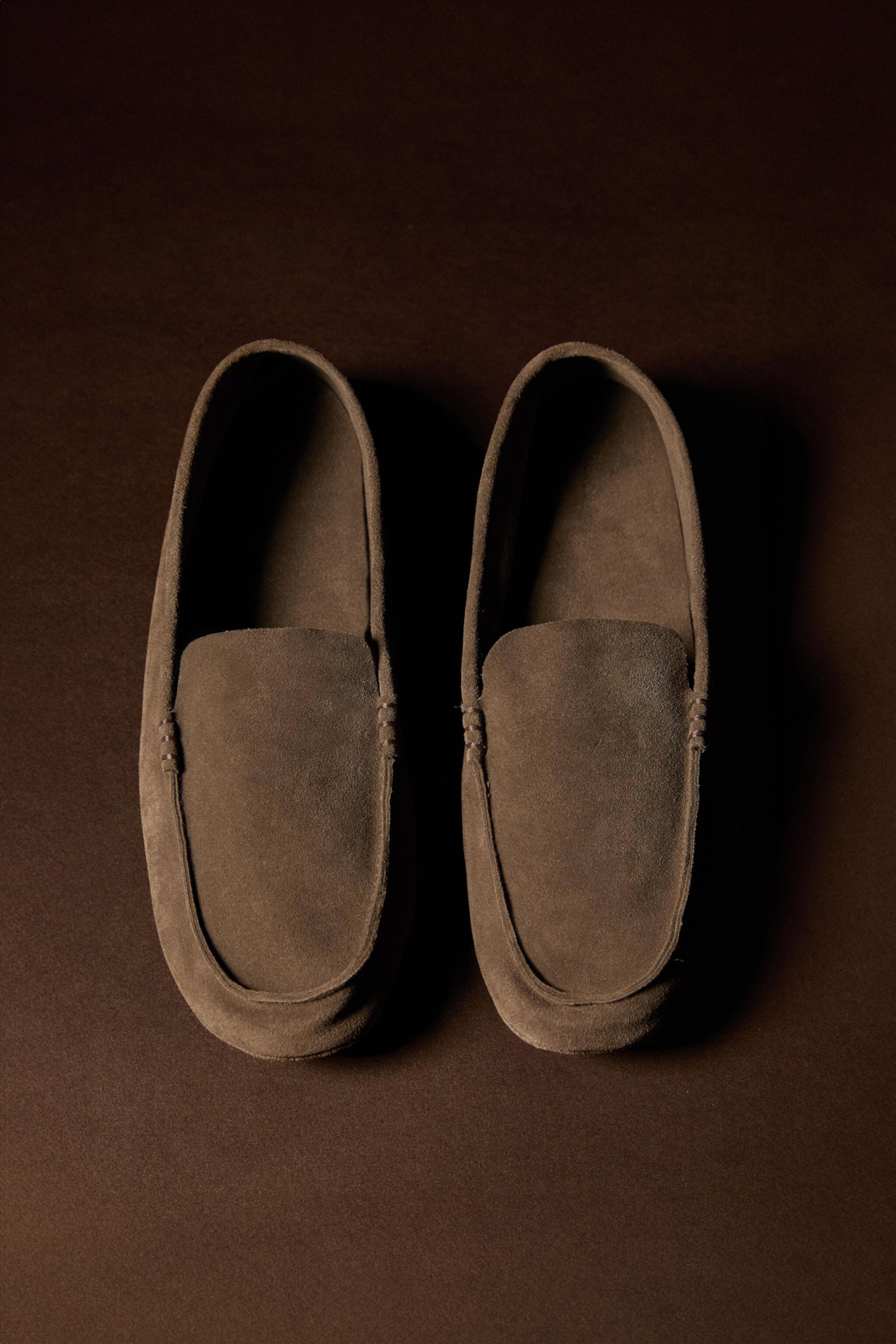 LEATHER MOCCASINS Zara Home