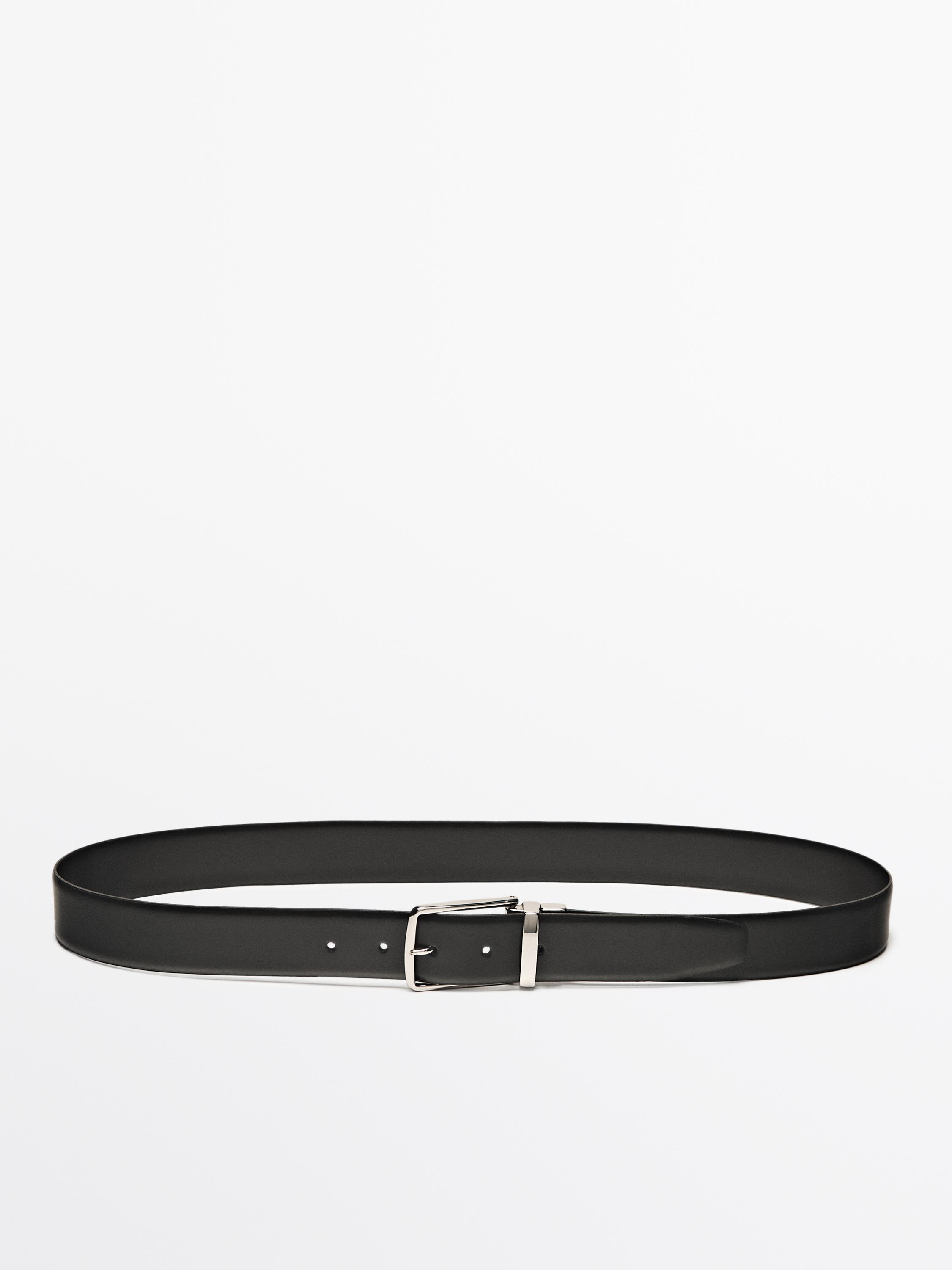 Reversible nappa leather belt Massimo Dutti