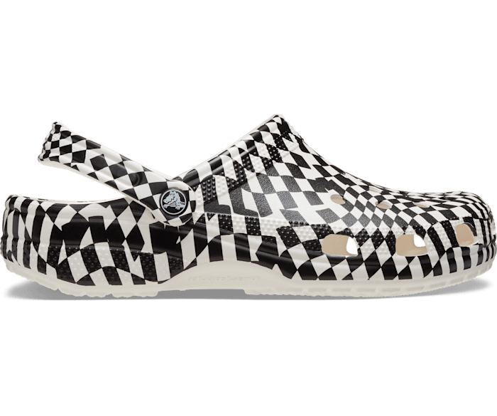 Клог Crocs Warped Checker с легкой конструкцией и оригинальным принтом Crocs