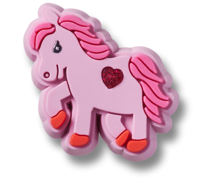 Забавная подвеска Pink Pony с сердцем для желаемых сандалий и сабо Crocs