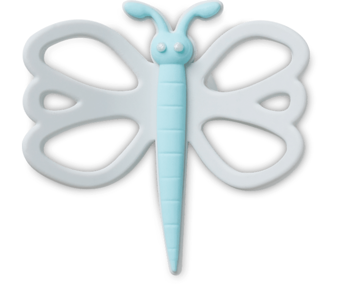 Jibbitz™ для обуви Blue Cut Out Dragon Fly - яркое дополнение к вашим клогам и слайдам Crocs