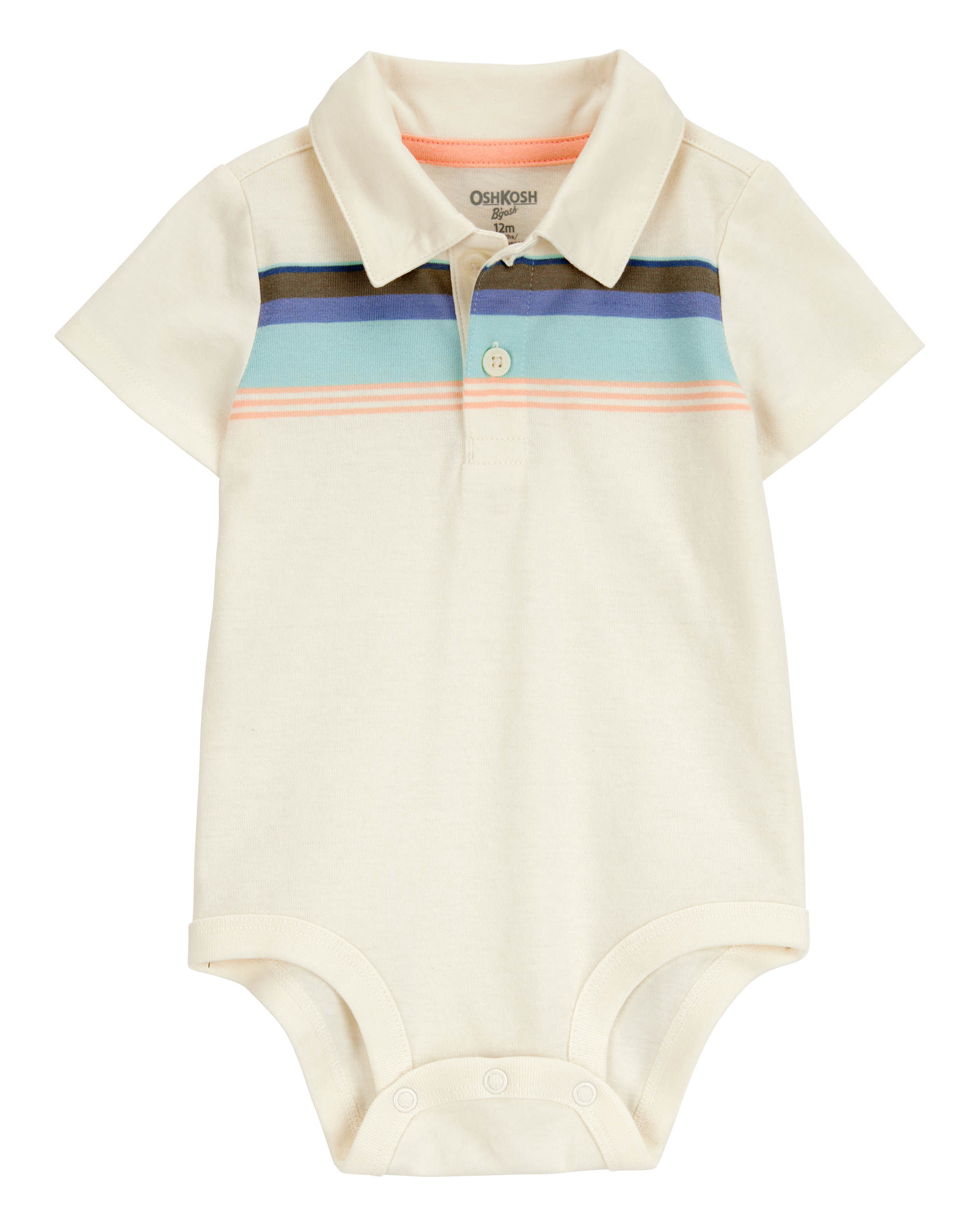 Baby Short-Sleeve Striped Polo Bodysuit Carter's