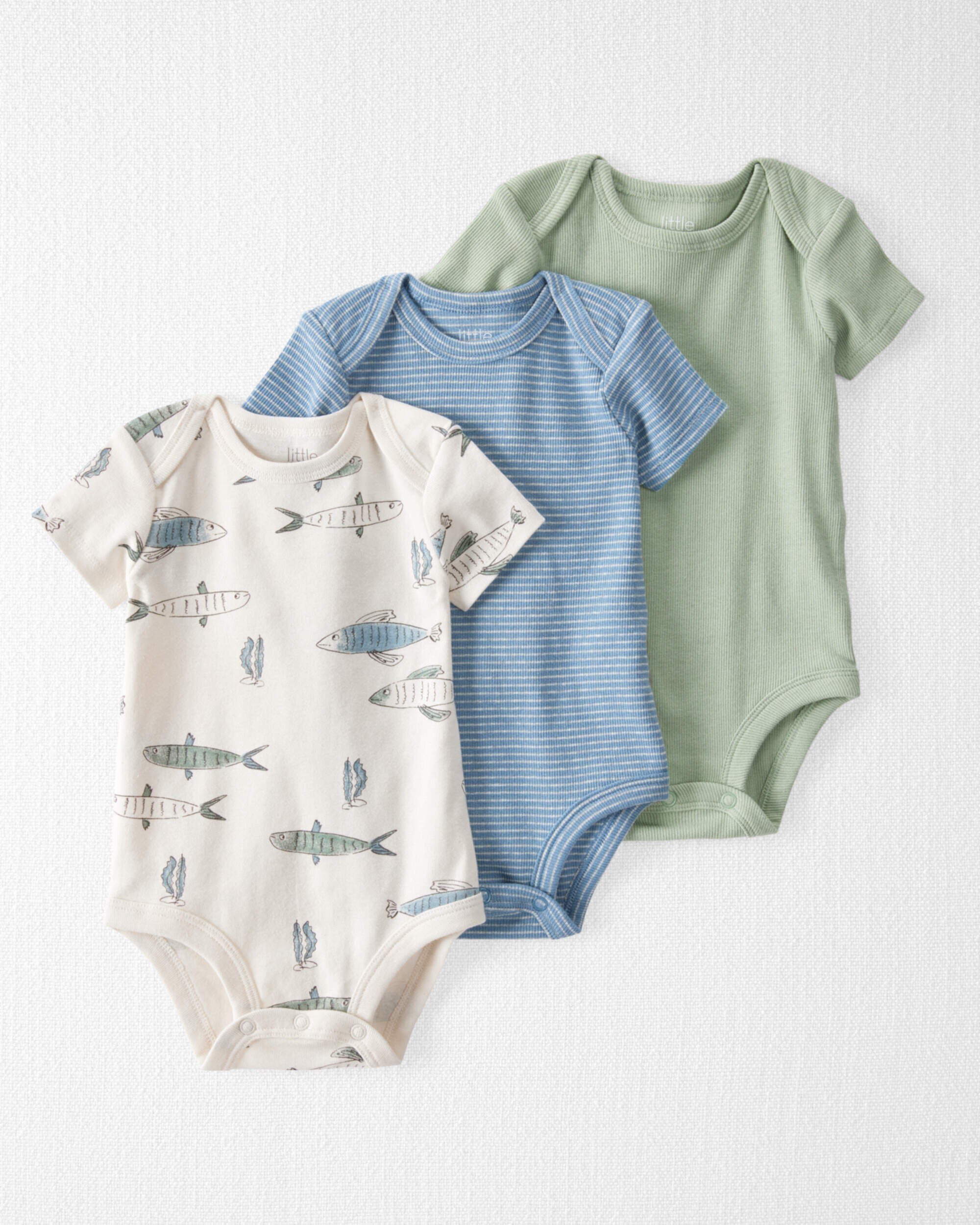 Baby 3-Pack Organic Cotton Bodysuits Carter's