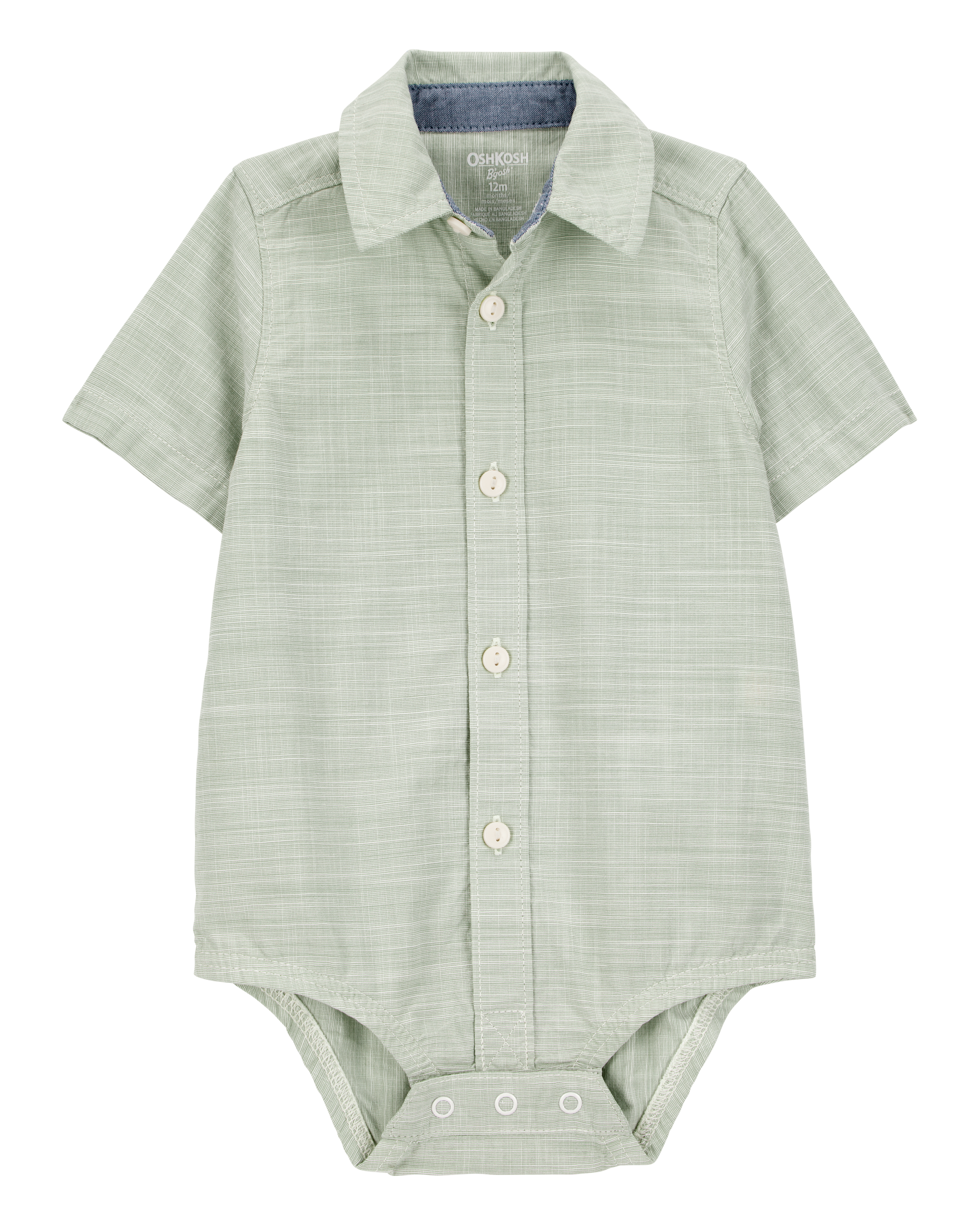 Baby Button-Front Bodysuit - Green Carter's