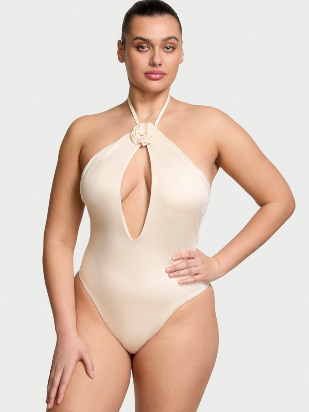 Rosette Halter Cut-Out One-Piece Swimsuit Victoria's Secret Swim