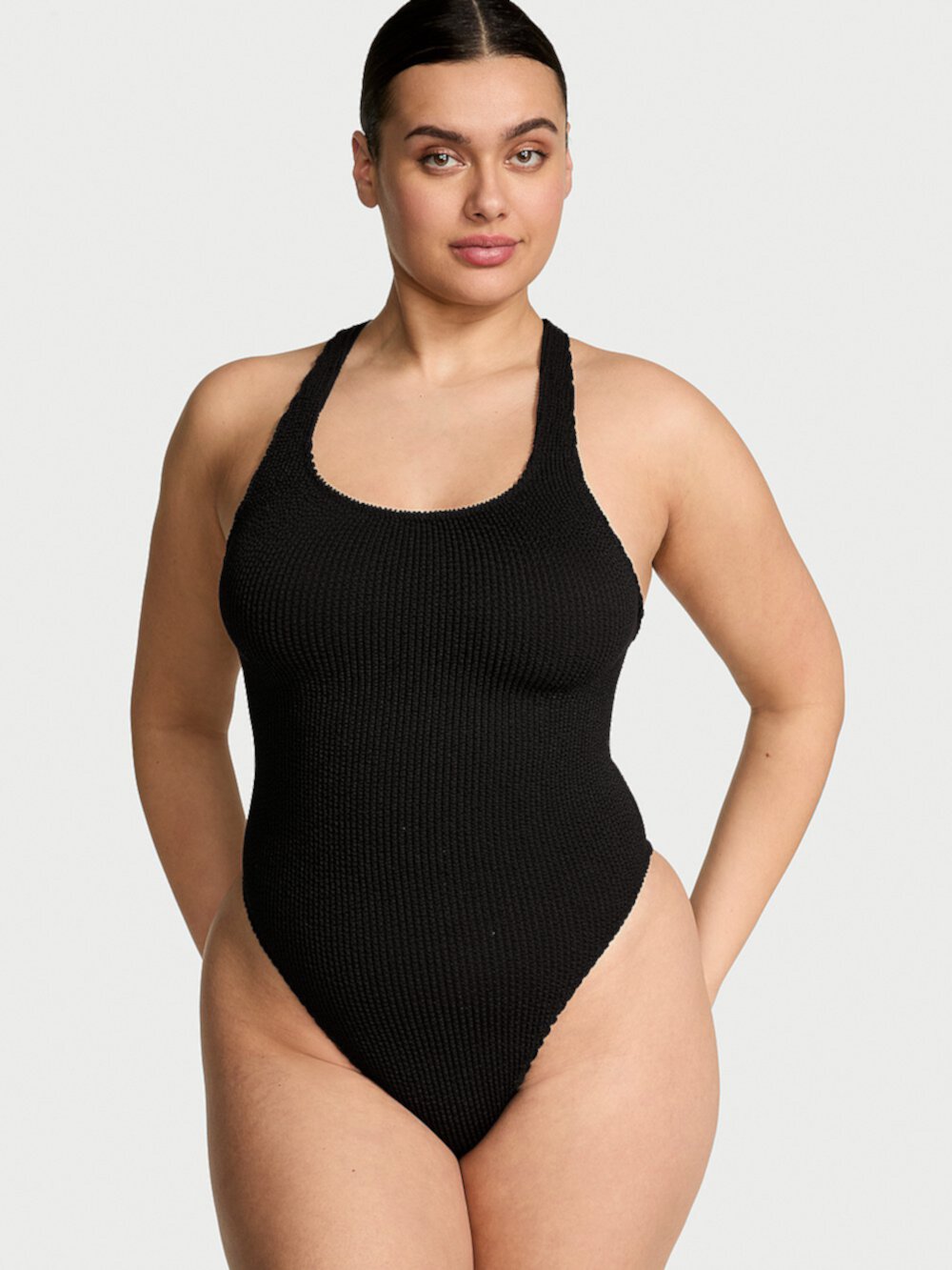 Crinkle  Racerback One-Piece Swimsuit Victoria's Secret Swim