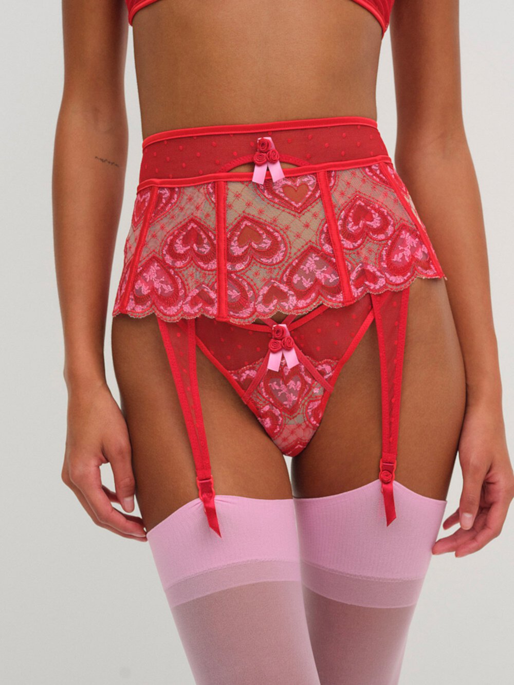 Heartbeat Lace Garter For LOVE & LEMONS