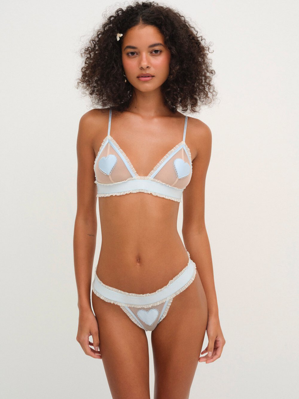 Heart Appliqué Thong Panty For LOVE & LEMONS