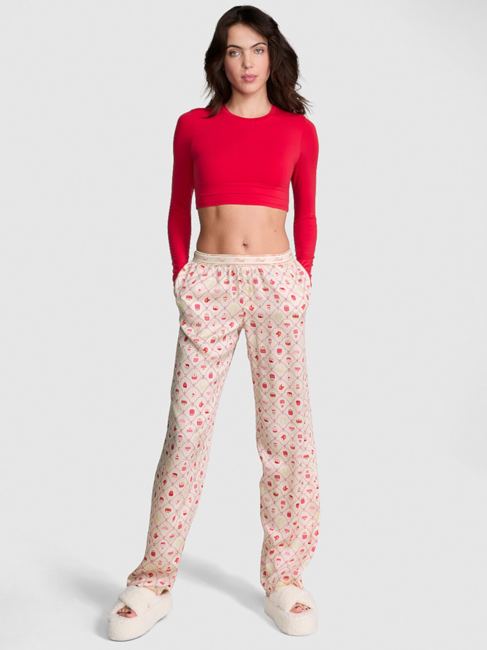 Silky Sleep Pants Pink