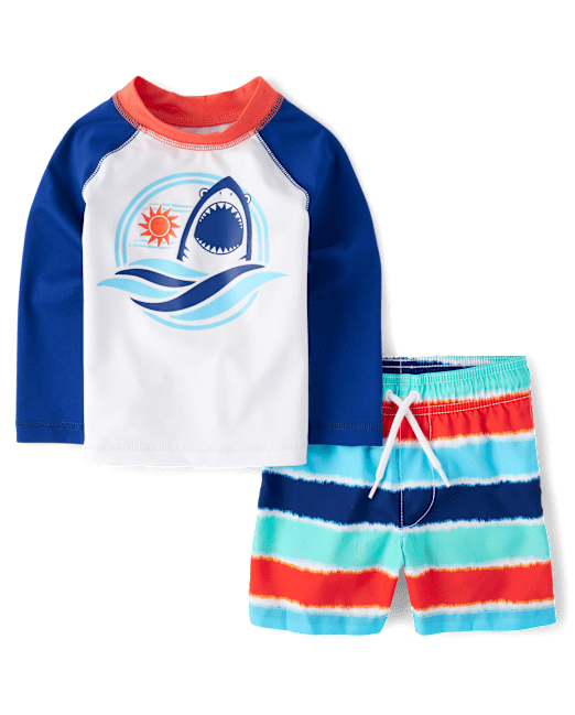 Baby And Toddler Boys Graphic Rashguard Swimsuit The Children`s Place