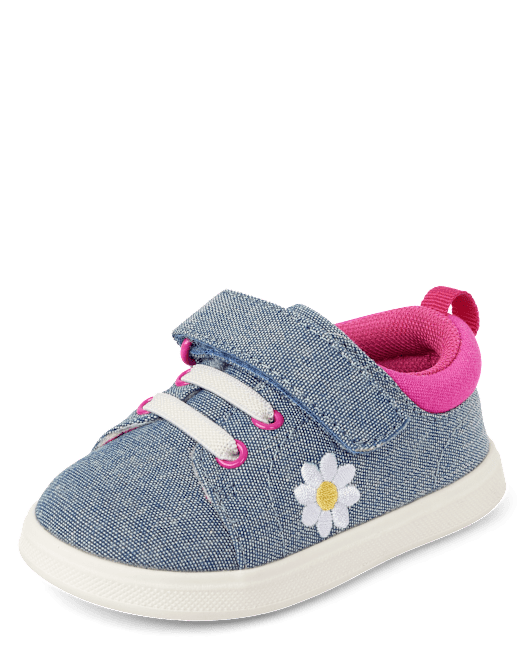 Baby Girls Daisy First Steps Sneakers The Children`s Place