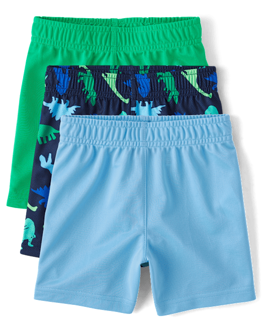 Baby And Toddler Boys Moisture Wicking Print Basketball Shorts 3-Pack The Children`s Place