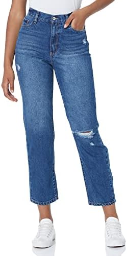 WallFlower Women's Boyfriend Straight Denim High-Rise Insta Classic Juniors Jeans WallFlower