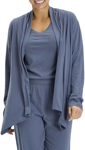 No nonsense womens Cozy Sleep Or Lounge Shawl Wrap Open Front Cardigan No Nonsense